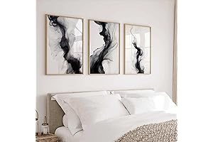 Black and White Abstract Wall Art, a Serene Touch for Your Bedroom