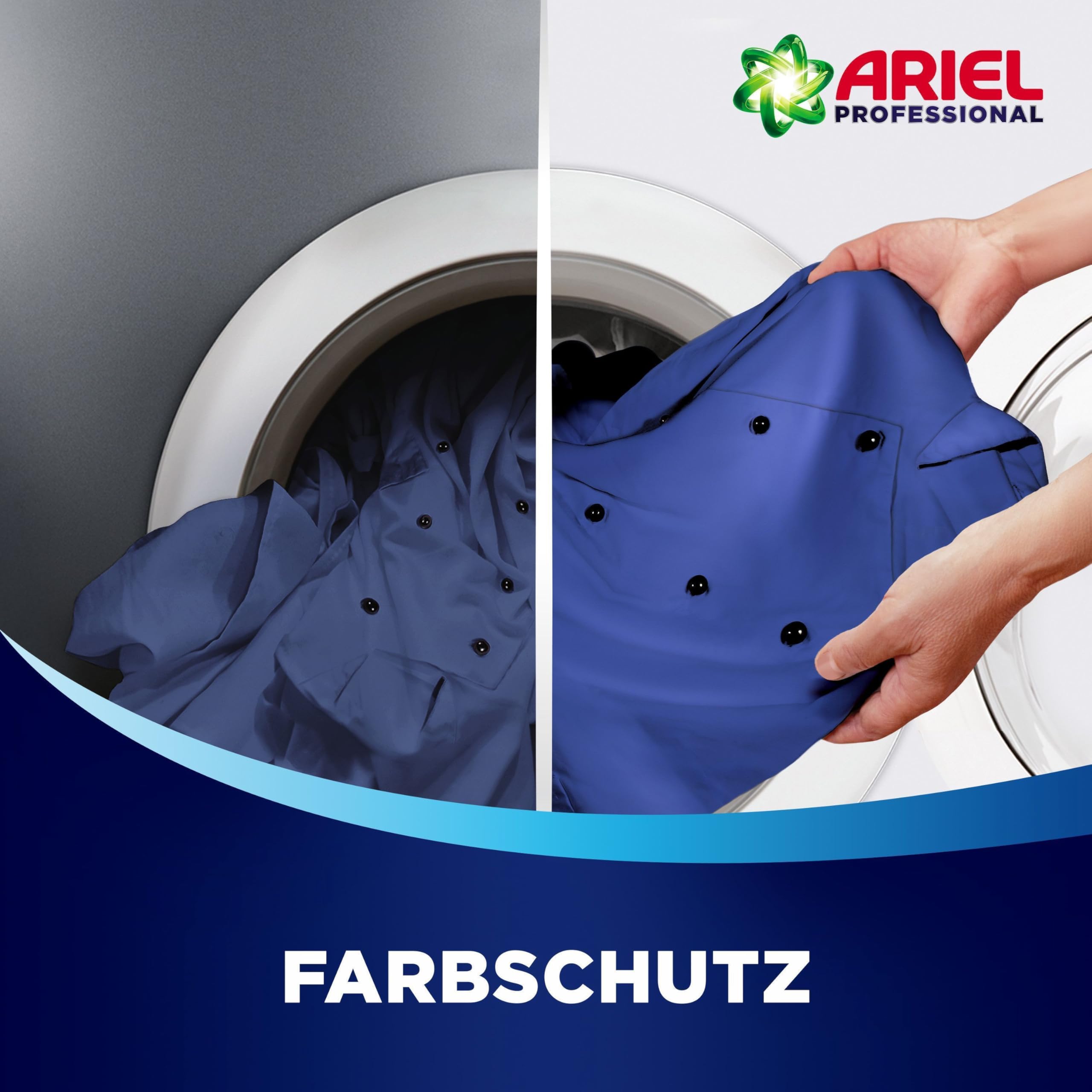 Ariel Professional Flüssigwaschmittel Waschmittel Color+, bekämpft alle Arten von Fettflecken, für den professionellen Gebrauch