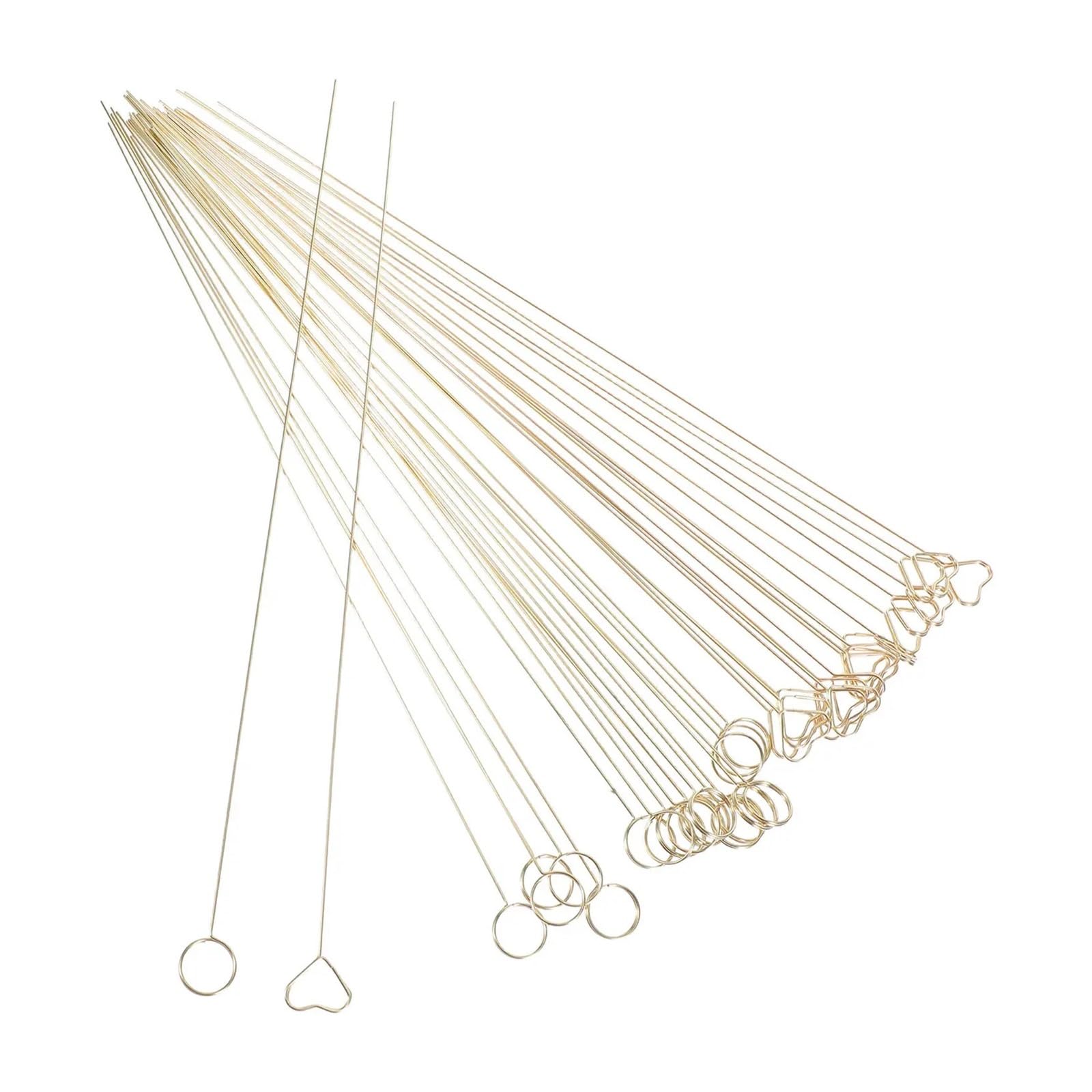 Pick for portacarte Floreale Dorato da 120 Pezzi per Casa | For bouquet, decorazione di nozze, biglietto di auguri fotografico, segnaposto, composizione floreale