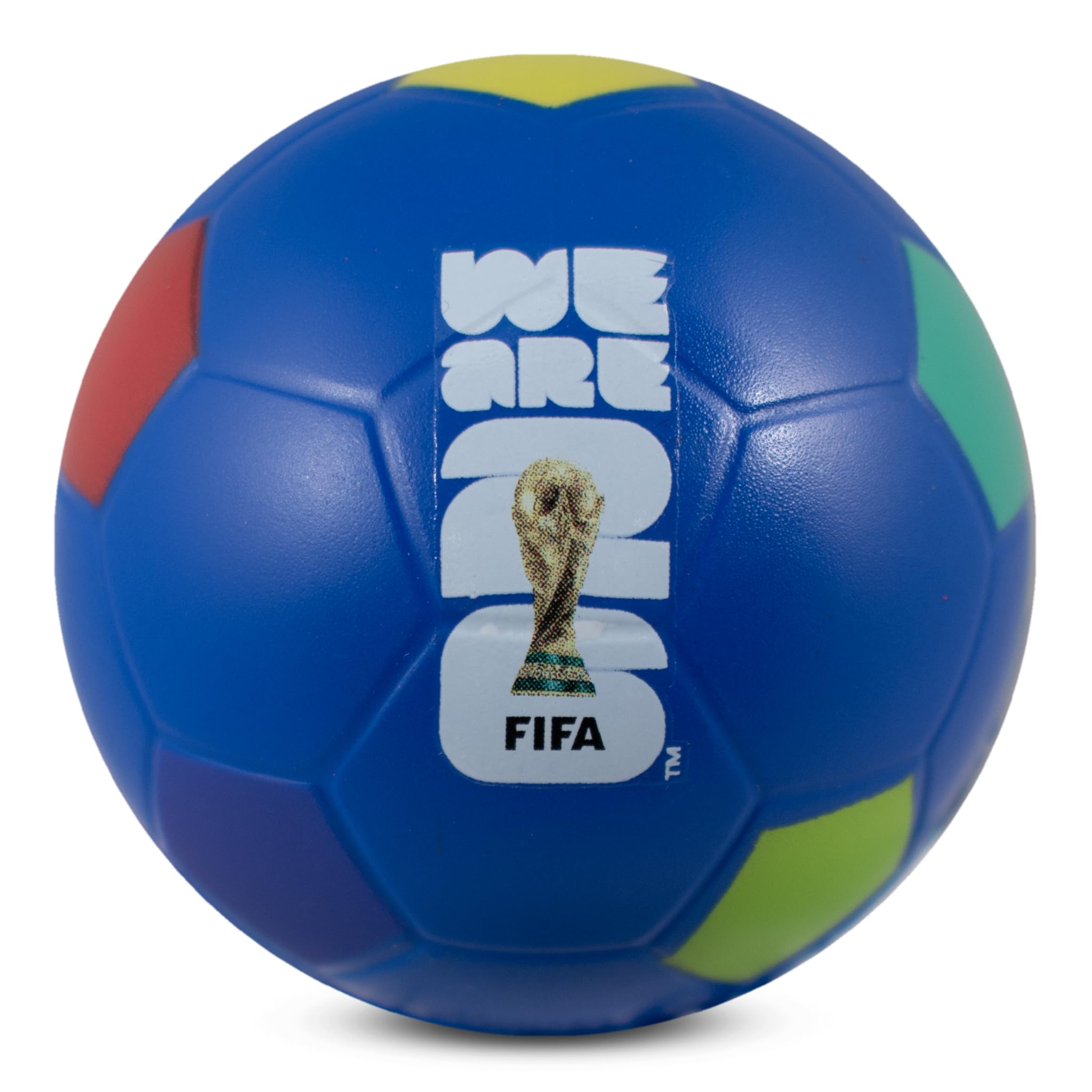Hy-Pro Officially Licensed FIFA World Cup 2026 Stress Ball – Trophy Design Squeeze Toy in Tournament Colours for Relaxing During Matches, Office Relief & Fan Memorabilia - Blue