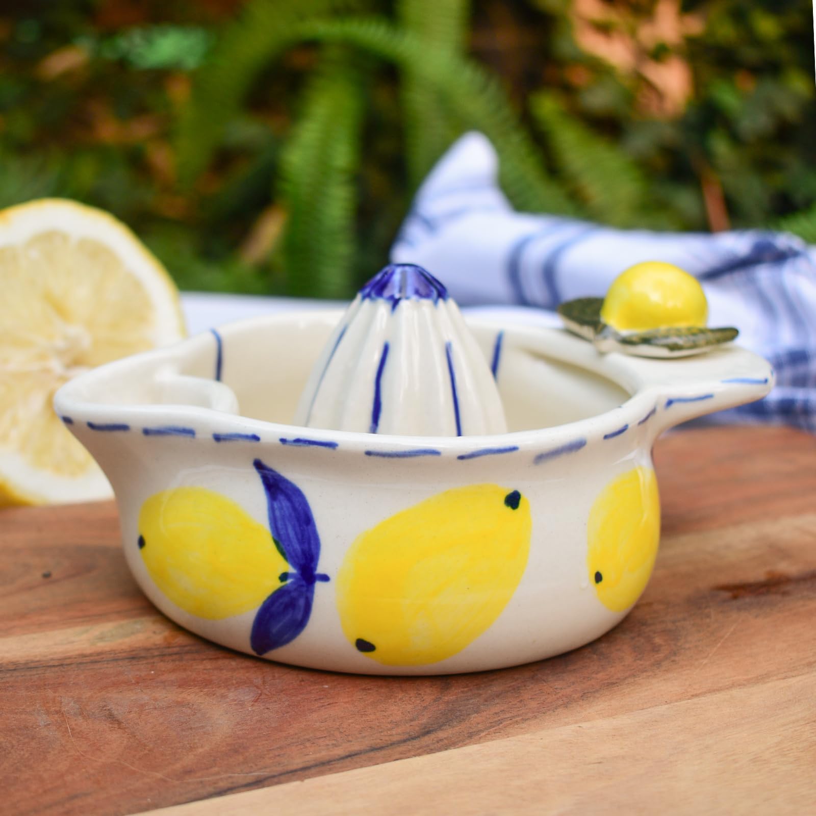 Ceramic Citrus Hand Juicer with Strainer – Lemon, Hand Juicer Reamer Rotation Press with Bowl & Strainer Lid, Spout, Handle, Dishwasher Safe, Easy to Clean 250 Ml-image-16