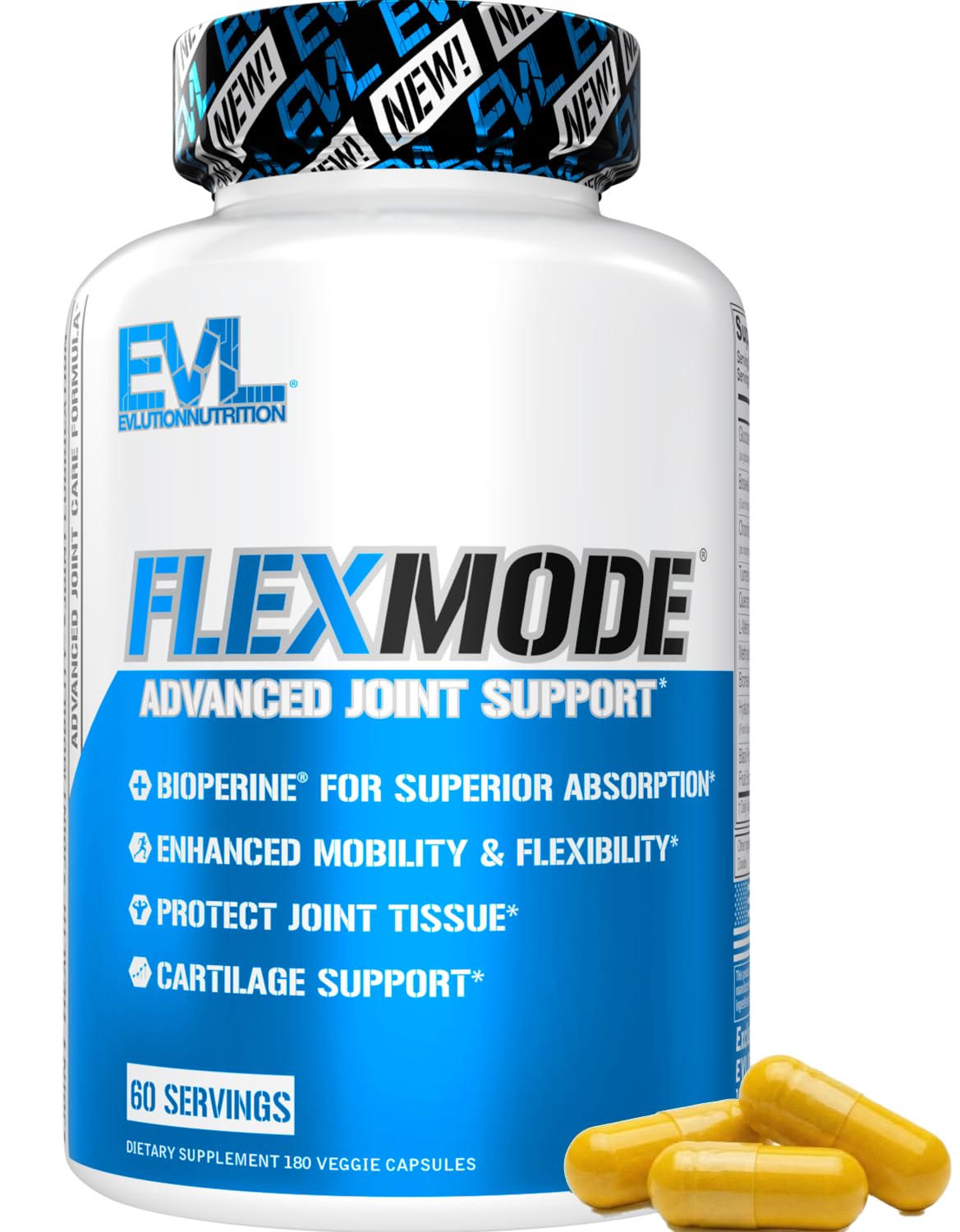 EVL FlexMode Joint Support with Glucosamine & Chondroitin - 60 Servings