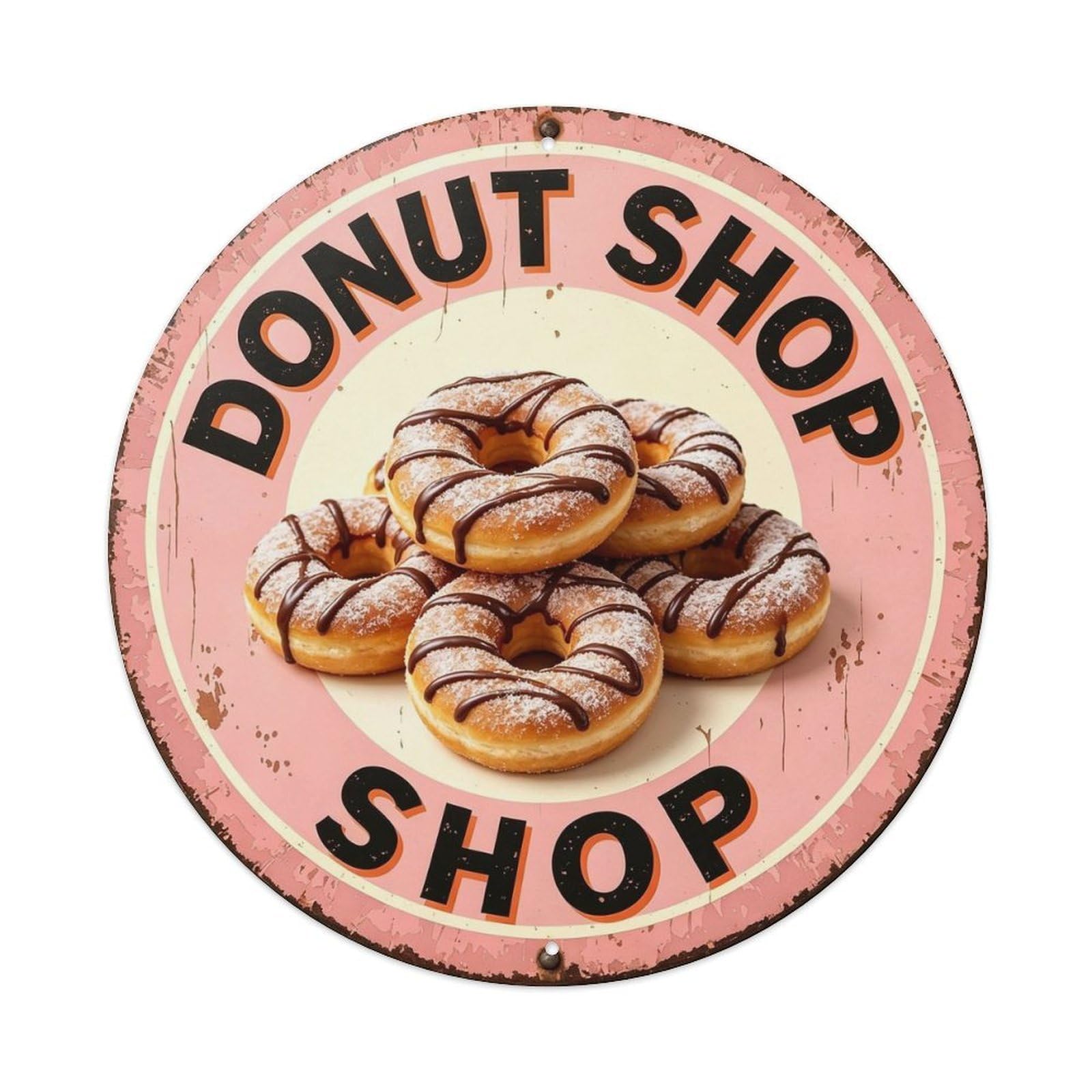 Donut Shop Metal Tin Sign Plaque