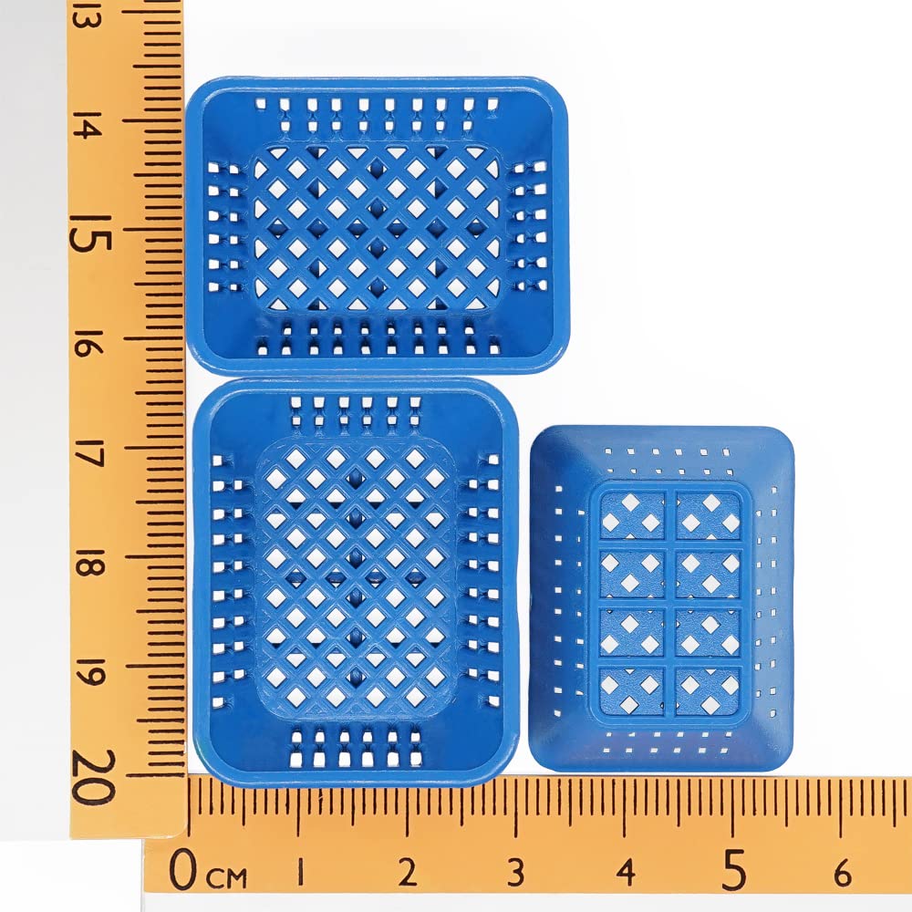 Odoria – 6 Paniers Miniatures 1/12 – Accessoire Maison De Poupée – Bleu – Décoration Cuisine Ou Salle à Manger