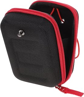 FeEcoz Rangefinder Bag Mens Golf Small Organizer Box Rangefinders Bag for Rangefinder Golfing Storage Bag Range hooks (Color : Black red, Size : 12.5X10.5X5CM)
