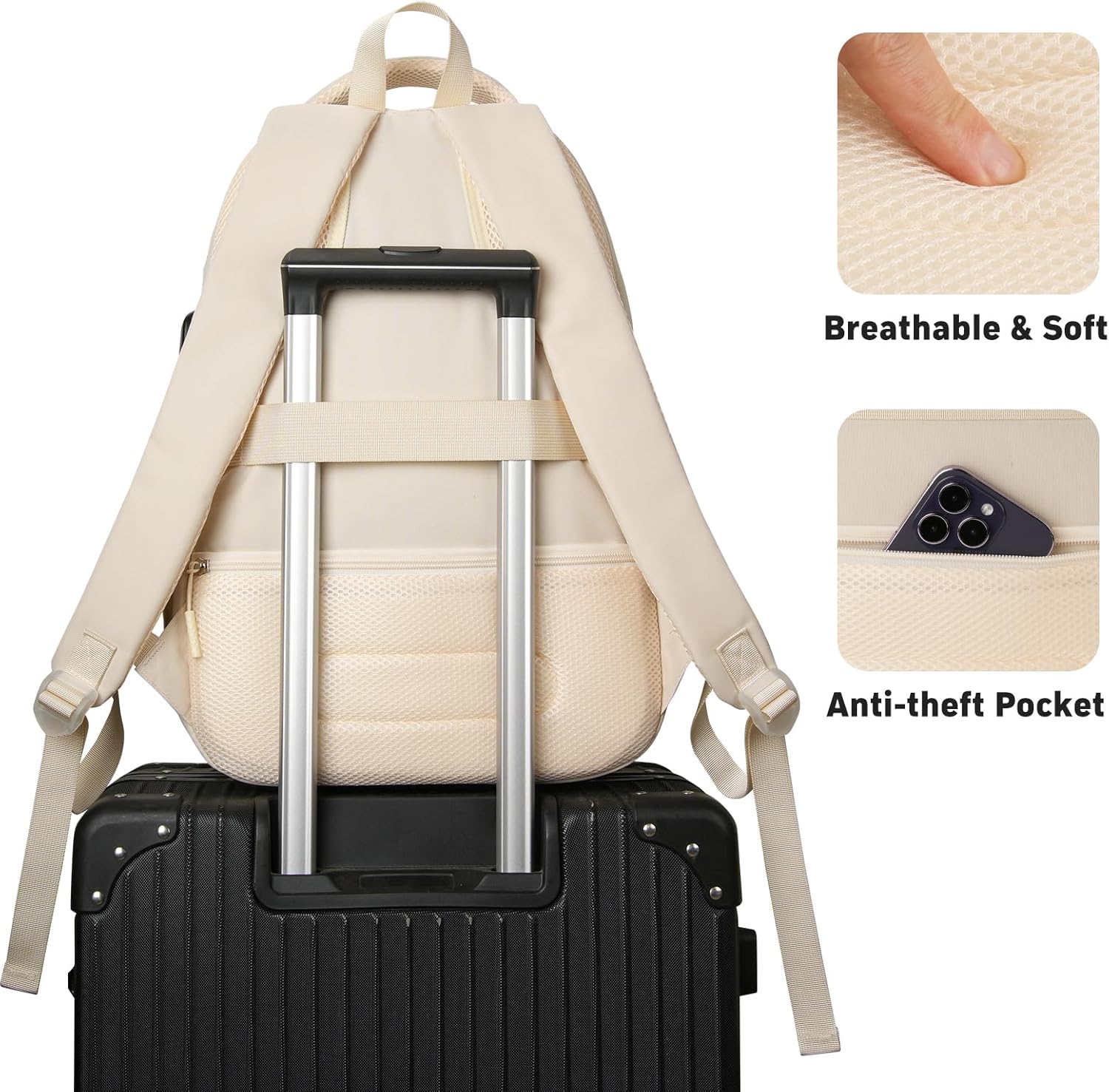 YAMTION School Bag for Women Girls,Laptop Backpack for College Students Secondary School Bags Book Bag Back Pack,Mochilas Mujer Morrales Escuela - Image 5