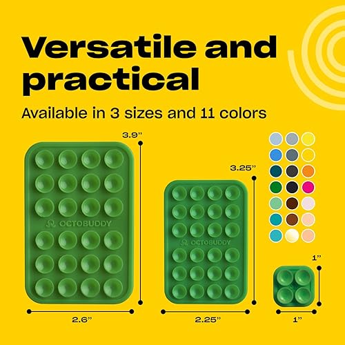 Miniatura 12 de OCTOBUDDY Classic MAX - Funda adhesiva de silicona con succión para teléfono - Manos libres, soporte de agarre fuerte para selfies y videos