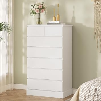 Hasuit Tall Dresser with 7 Drawers for Bedroom, 51.8 High Chest of Drawers Storage Organizer for Closet, Modern Taller Clothes Storage Tower with Ample Storage Space