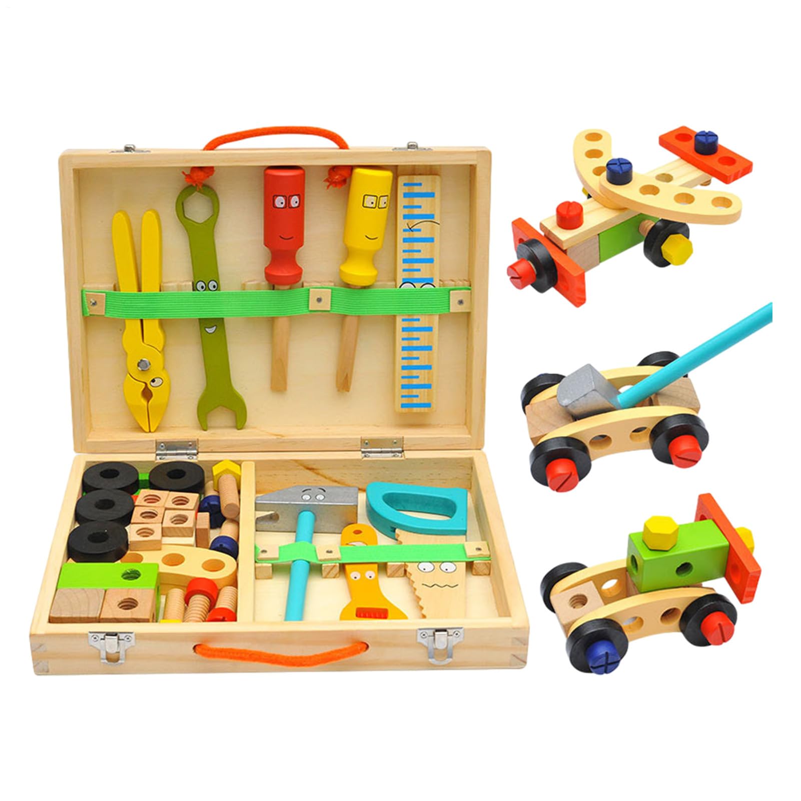 Kit di Utensili per Bambini Ragazzi e Ragazze Giocattolo Educativo in Legno | Set Di Attrezzi Per L'Infanzia Per Casa Cameretta Asilo Scuola Materna Compleanno Ragazzi Ragazze Età