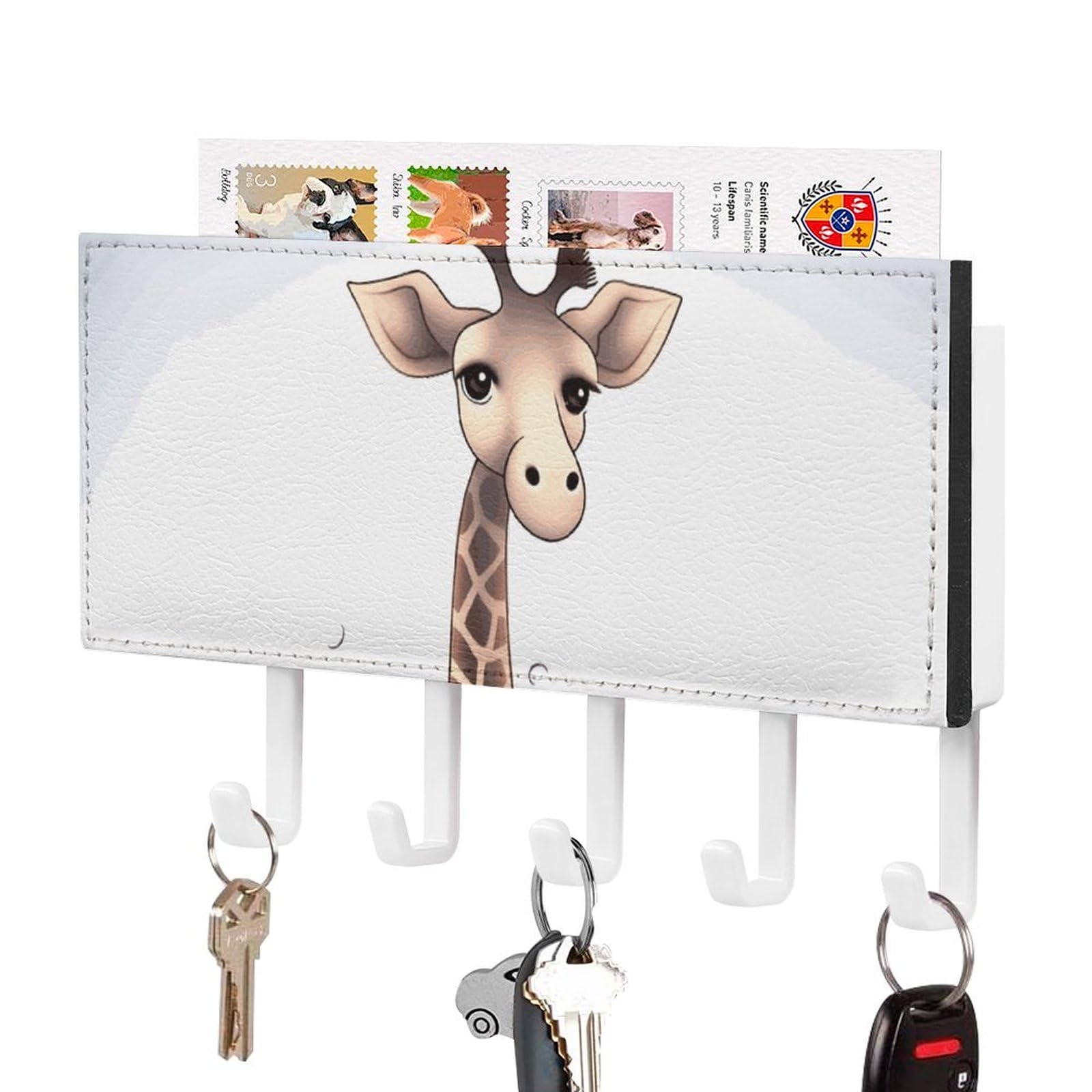 Porte-clés mural girafe pour une décoration d'entrée chaleureuse