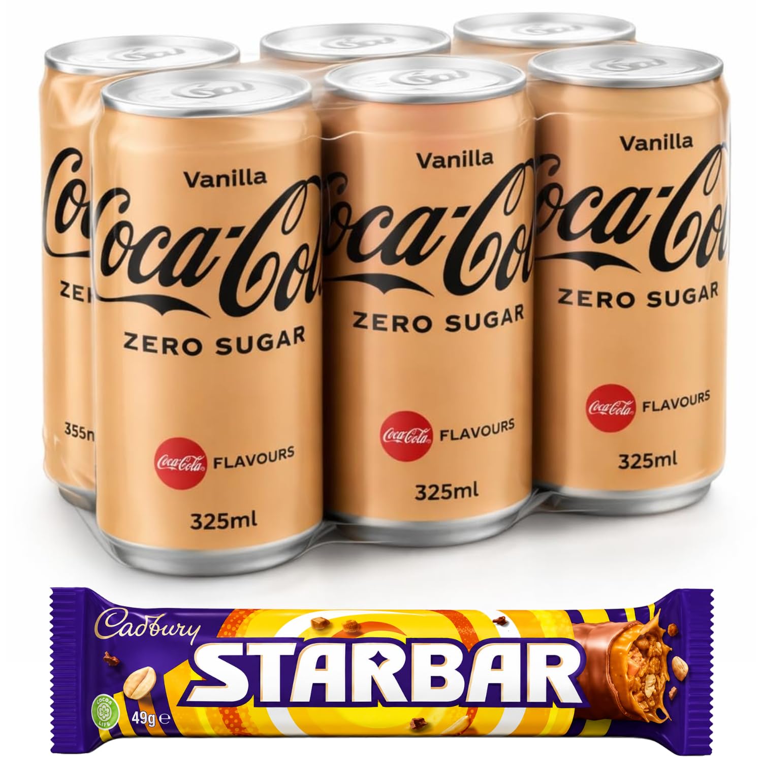 COCA COLA - Vanilla Zero Sugar Soft Drink Can (6 x 330ml) By COUGAR | Refreshing Cola Beverage with Smooth Vanilla Flavor | No Sugar Carbonated Drink | Crisp & Chilled Ready to Drink Soda – (Imported - THAI)-image-48
