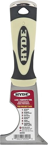 Hyde Tool 06992 - Herramienta de pintor rígida 6 en 1 de 2-1/2 pulgadas