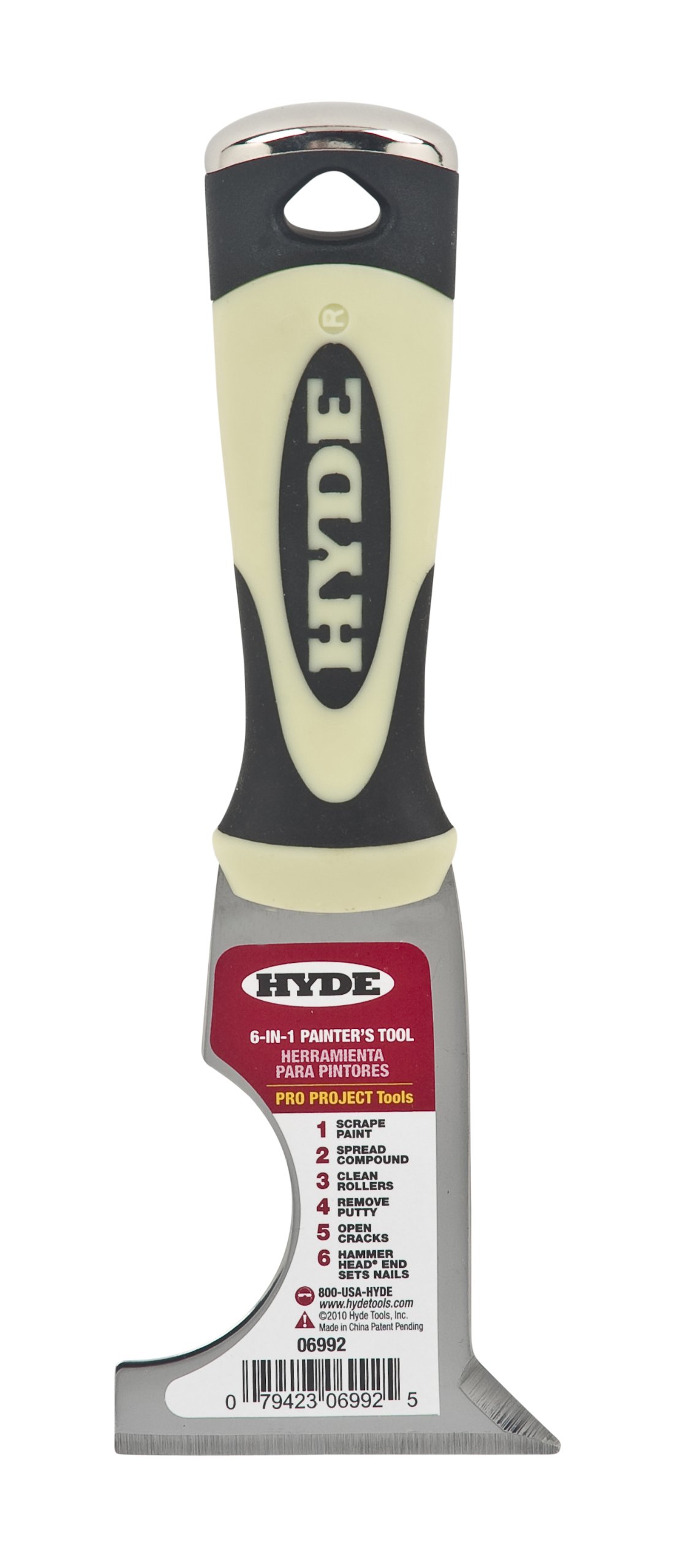 Hyde Tool 06992 2-1/2-Inch Stiff 6-In-1 Painter's Tool Multi