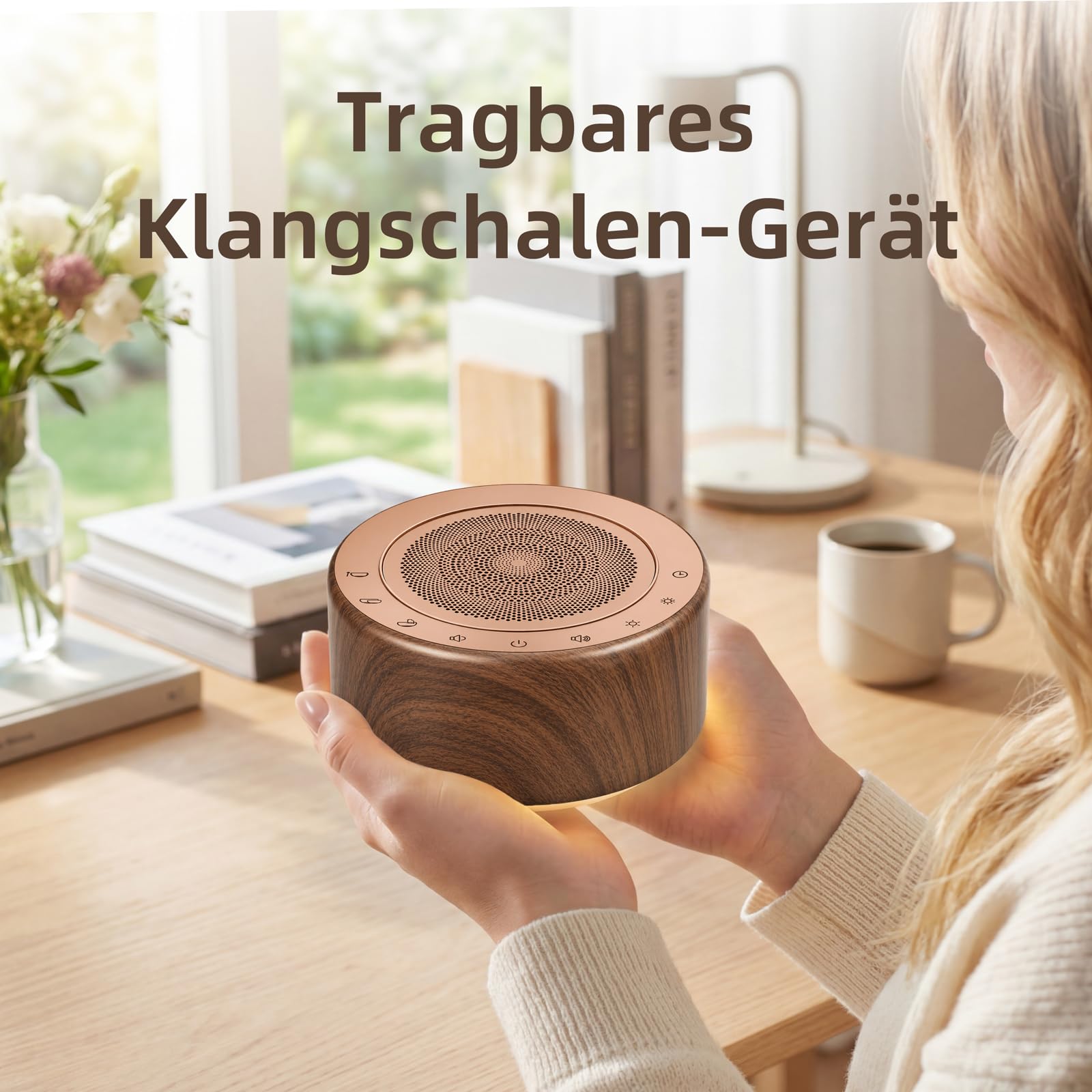 Kipcush Macchina tibetana per campana tibetana, 7 campane tibetane di diverse dimensioni, per yoga, meditazione, guarigione dei chakra, terapia del suono e sollievo dallo stress, con timer e