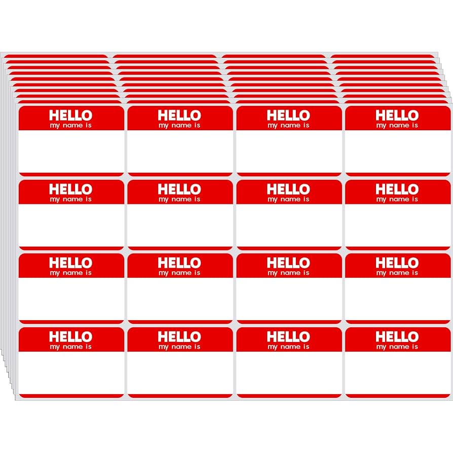 amazon-com-480-pcs-name-tags-sticker-red-3-x-2-blank-hello-my-name-is-name-tag-stickers-to-write-on-adhesive-hi-my-name-is-name-stickers-name-labels-for-school-classroom-office-party for Free Printable Hello My Name Is Template Amazon.com: 480 Pcs Name Tags Sticker Red, 3