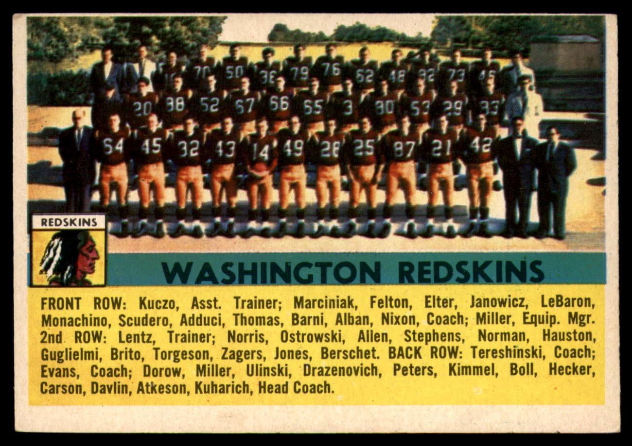 Football NFL 1956 Topps #61 Team EX SP