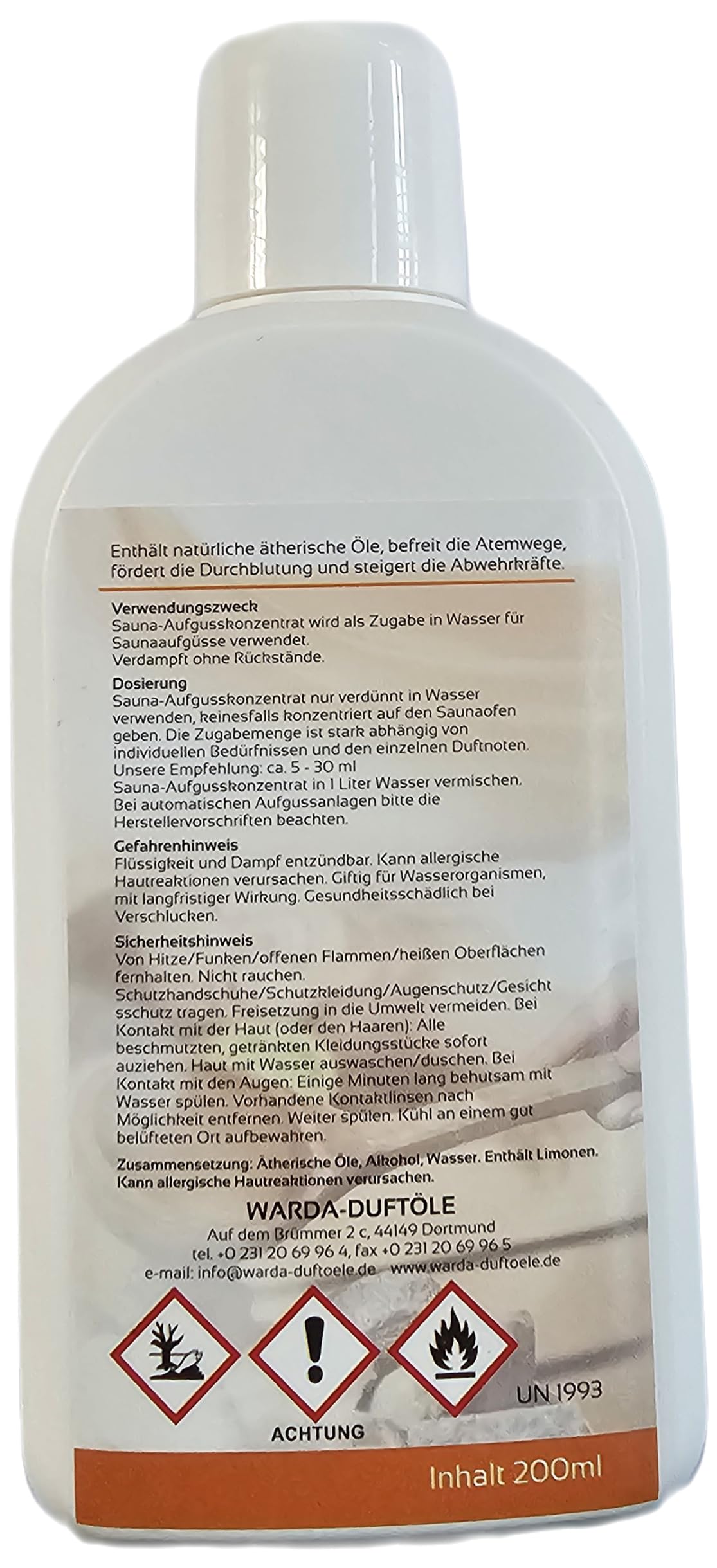Saunaaufguss-Set 6 x 200 ml(freie Duftwahl) made by Warda