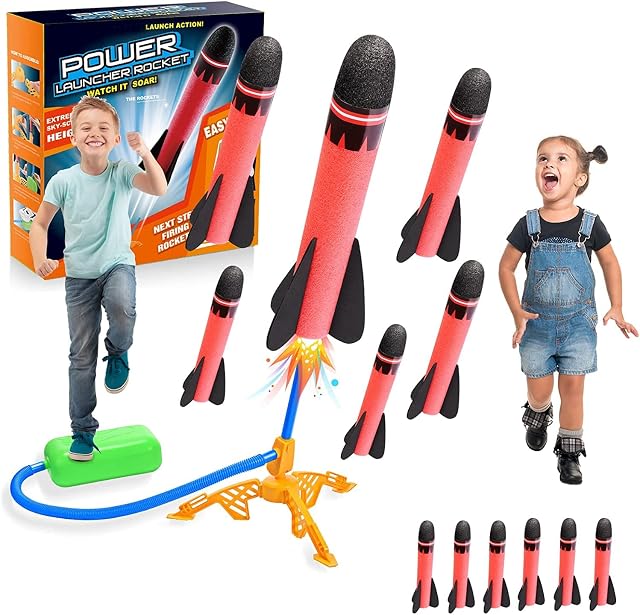 Anginne Boy Toys for 3-12 Years Old Boys, Kids Toys Garden Toys Boys Girls Gifts Age 3-12 Year Old Boys Toys Age 3-12 Outdoor Birthday Gifts for Kids Stomp Toy Rockets Christmas Xmas Gifts for Kids