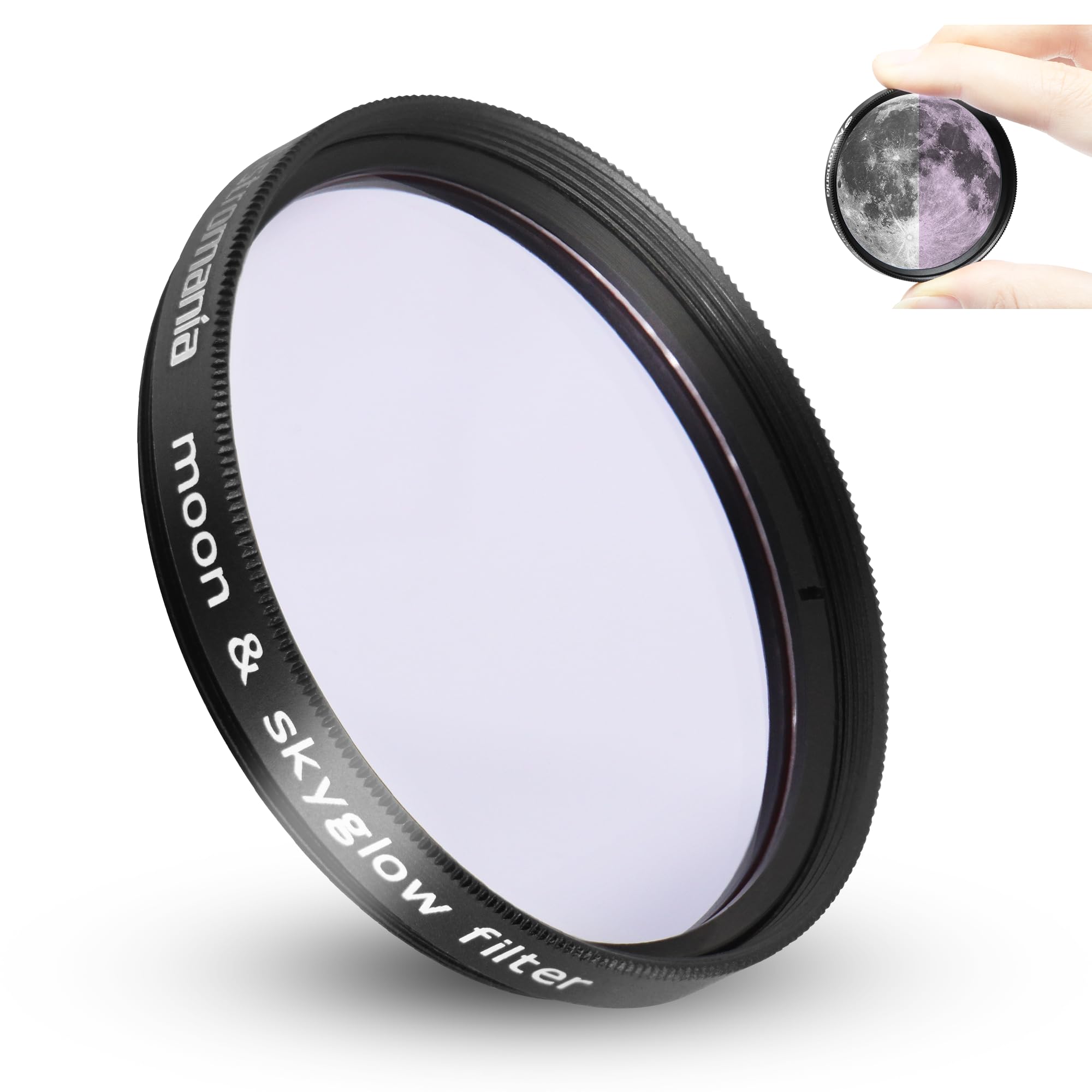 Astromania Telescope Moon Filter 2 Inch, Moon Skyglow Filter Reduces Moon Glare and Enhances Lunar Crater Details, Eyepiece Accessory for Astronomy