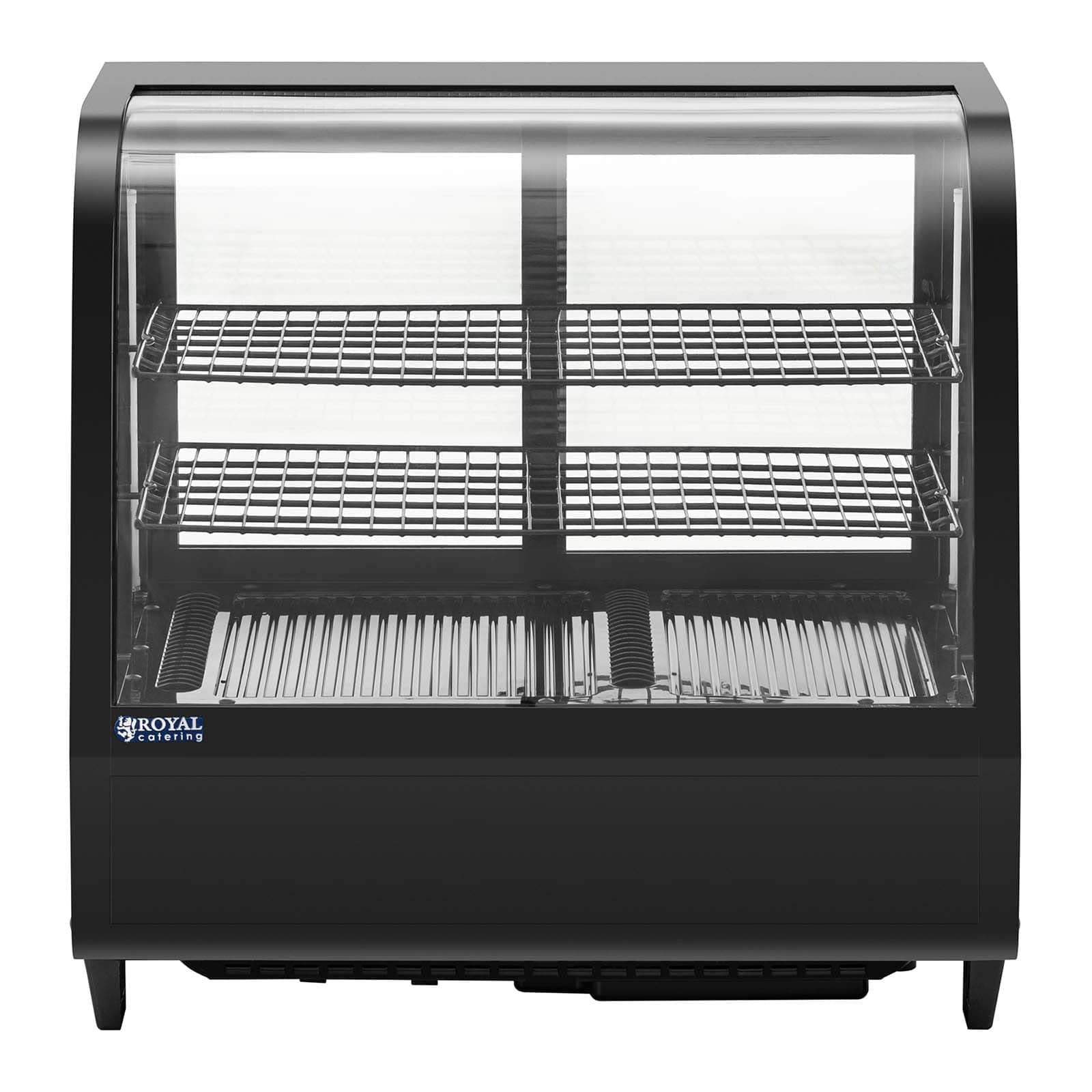 Royal Catering RCCC-100-BT Vitrina refrigerada 100 L 3 niveles Negro vitrina de hostelería vitrina de bar expositor refrigerado vitrina para pasteles