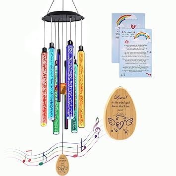 Noillow Pet Memorial Gifts Solar Wind Chime