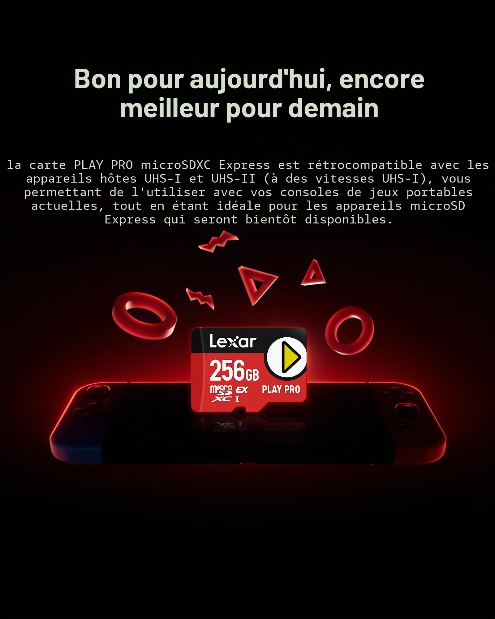 Lexar Play Pro Microsdxc 512 Gb UhS-I Classe 3 (lexar Play Pro Micro Sd Card 512gb) | Provenance France. Emballage securisé. Livré avec Facture dont TVA.