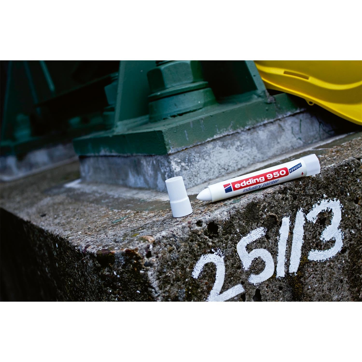 EDDING Lot de 12 Marqueurs Spécial Industrie 950 Blanc Pointe Ronde Large 10 mm
