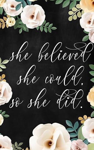 She Believed She Could So She Did: 2020 Weekly Planner With Positive Affirmations &amp; Notes Pages | 5x8 Small Handy Size | 2020 Pocket Diary | Agenda ... Calendar Schedule | Smart Trendy Slim Design