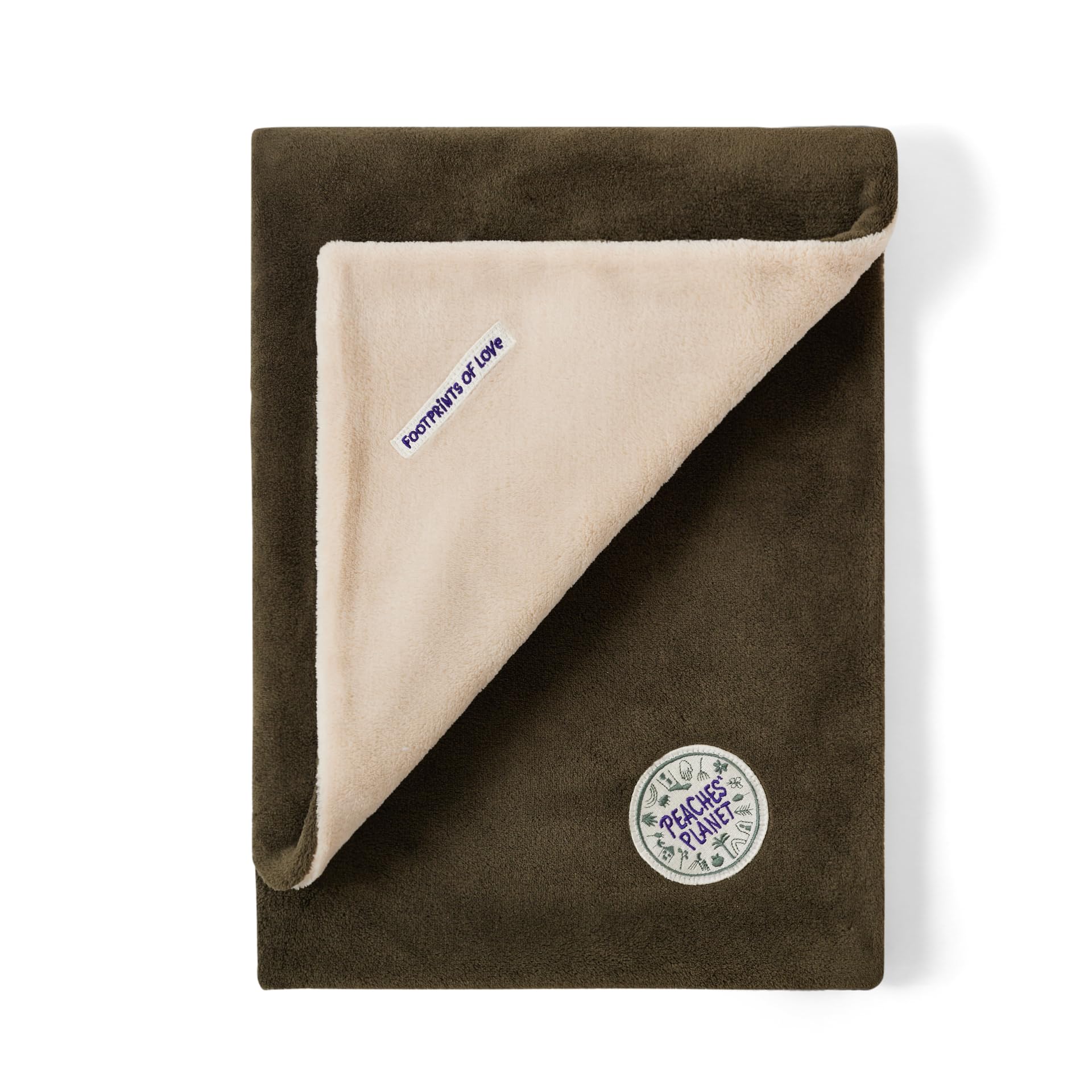 Couverture pour chien Footprints of Love PEACHES' PLANET, le cadeau bien-être Green Fields