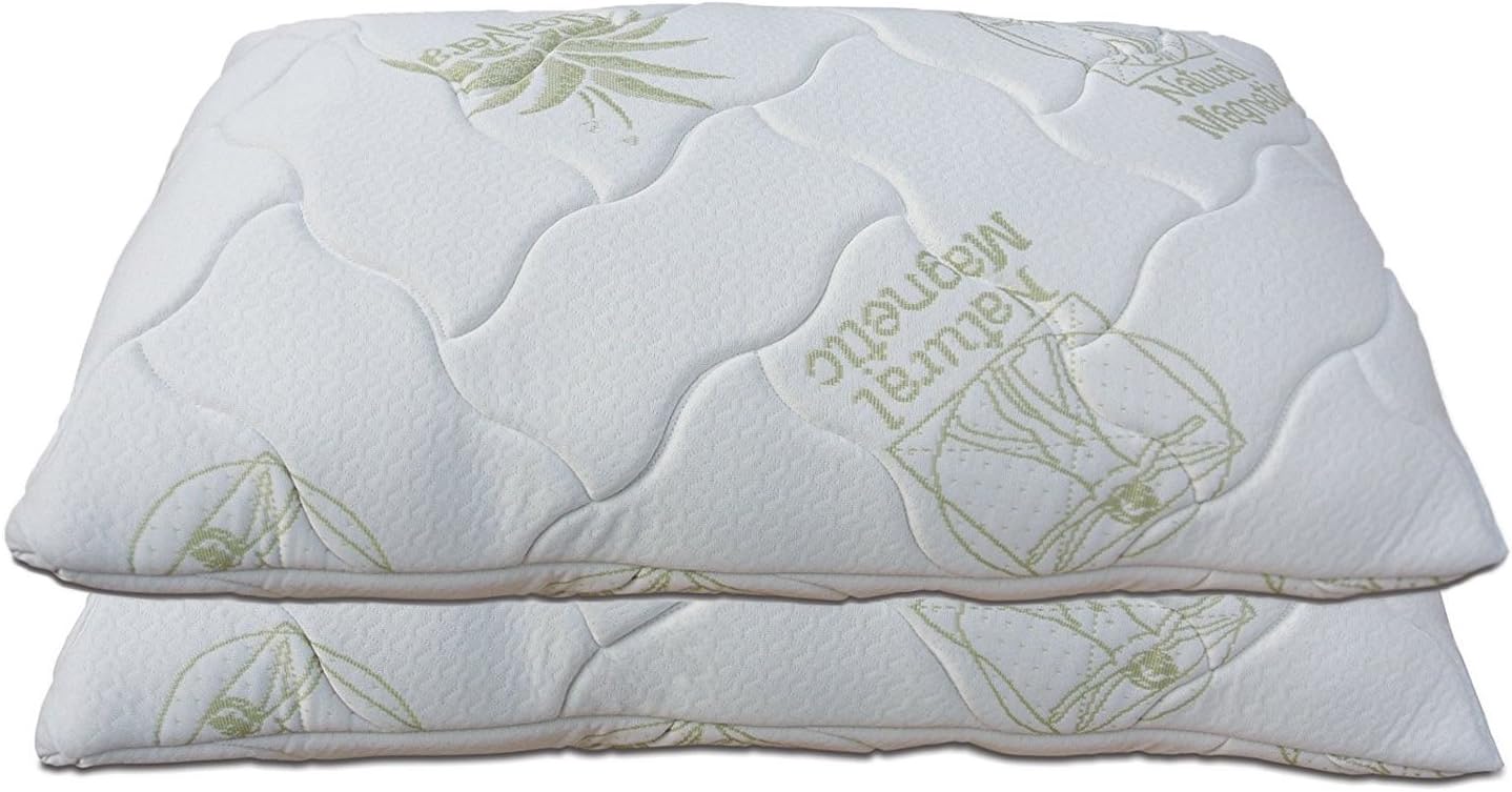 Baldiflex Pair of Memory Foam Pillows, Size 72 x 42 x 12 cm, Aloe Vera, Bianco 40 x 70 x 12 cm