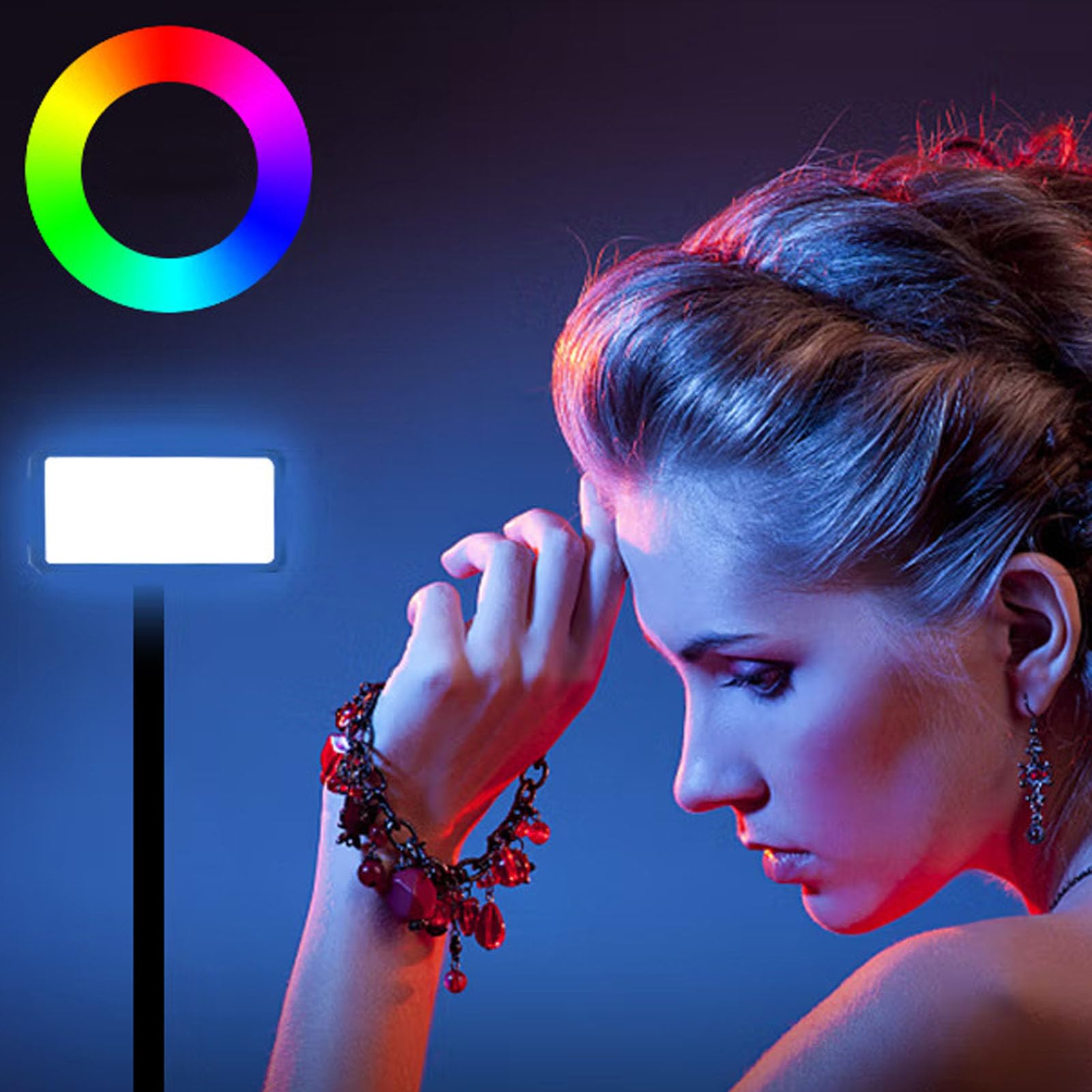 CHICIRIS Lumière de Remplissage pour Appareil Photo, 140 Rvb, Lumière Vidéo à intensité Variable pour Portraits d'enfants, Photographie, Compacte et Légère, 3000mAh