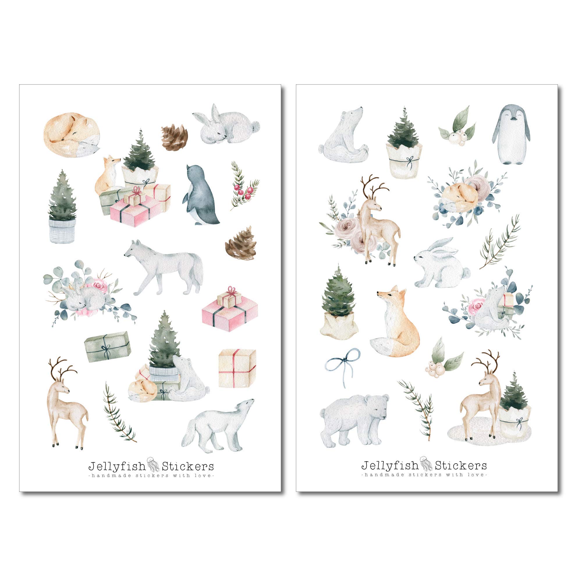 Weihnachts-Sticker-Set Im Stadt-Design – Perfekt Fürs Journal, Planer & Scrapbooking