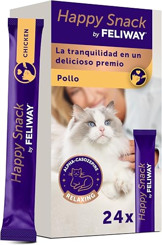FELIWAY Happy Snack Sabor Pollo - Pack Ahorro de deliciosos y cremosos premios c