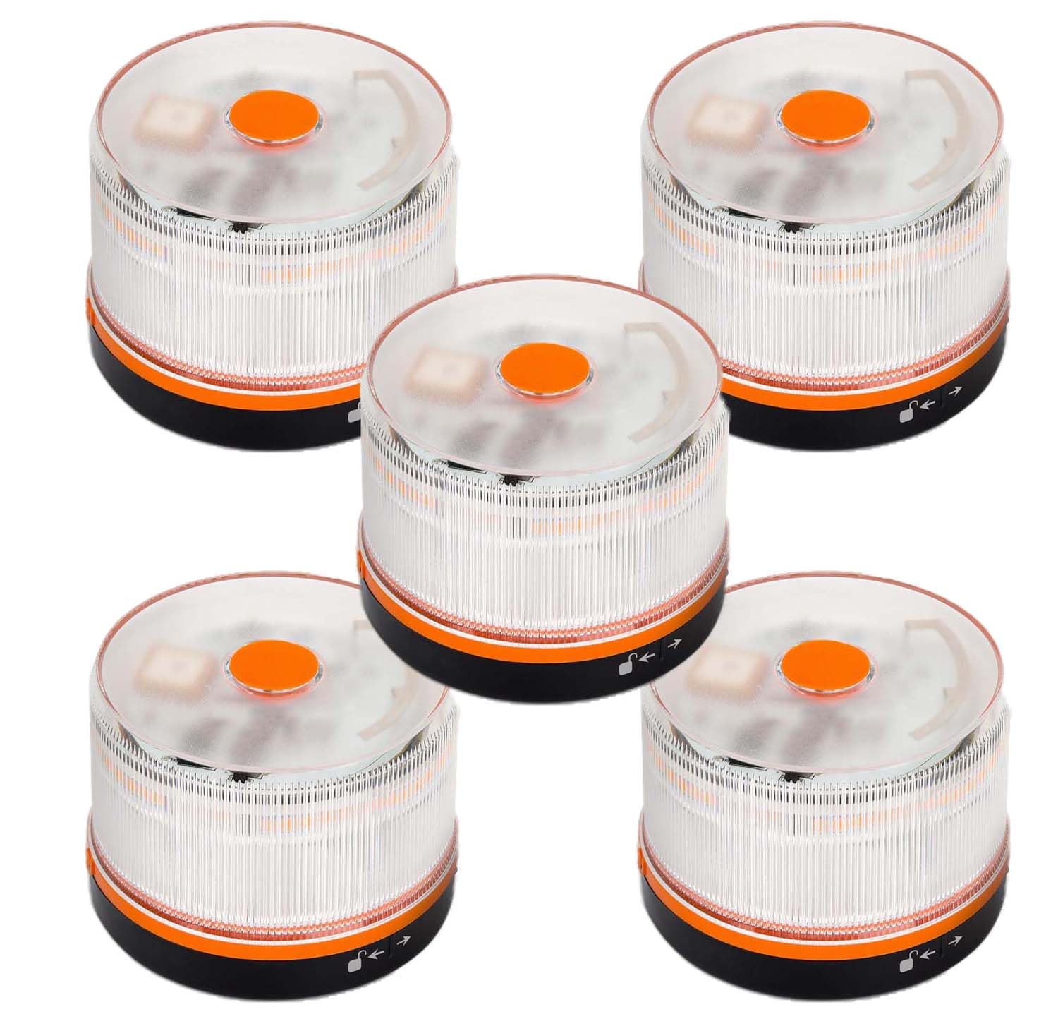 BESCH Baliza V-16 Homologada DGT 3.0 con Geolocalización | Luz de Emergencia LED 360° hasta 1 km | IP54 Resistente Agua y Polvo | Base Magnética + Conectividad con SIM Incluida (Pack 5)