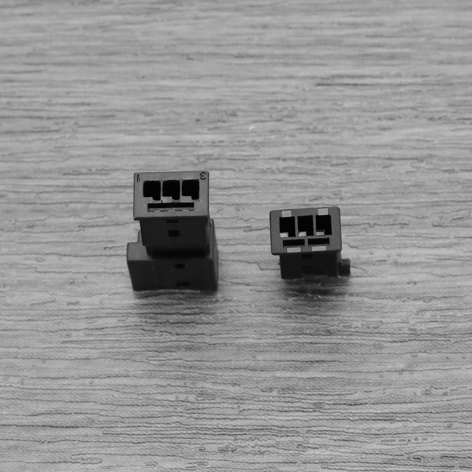 Create idea 2 Sets Fiches de Voiture à 3 Broches Connecteur Mâle/Femelle pour Haut-Parleur Automobile Composant de Capteur de Pluie 6905977 8377064 Compatible avec BMW en Plastique Métal