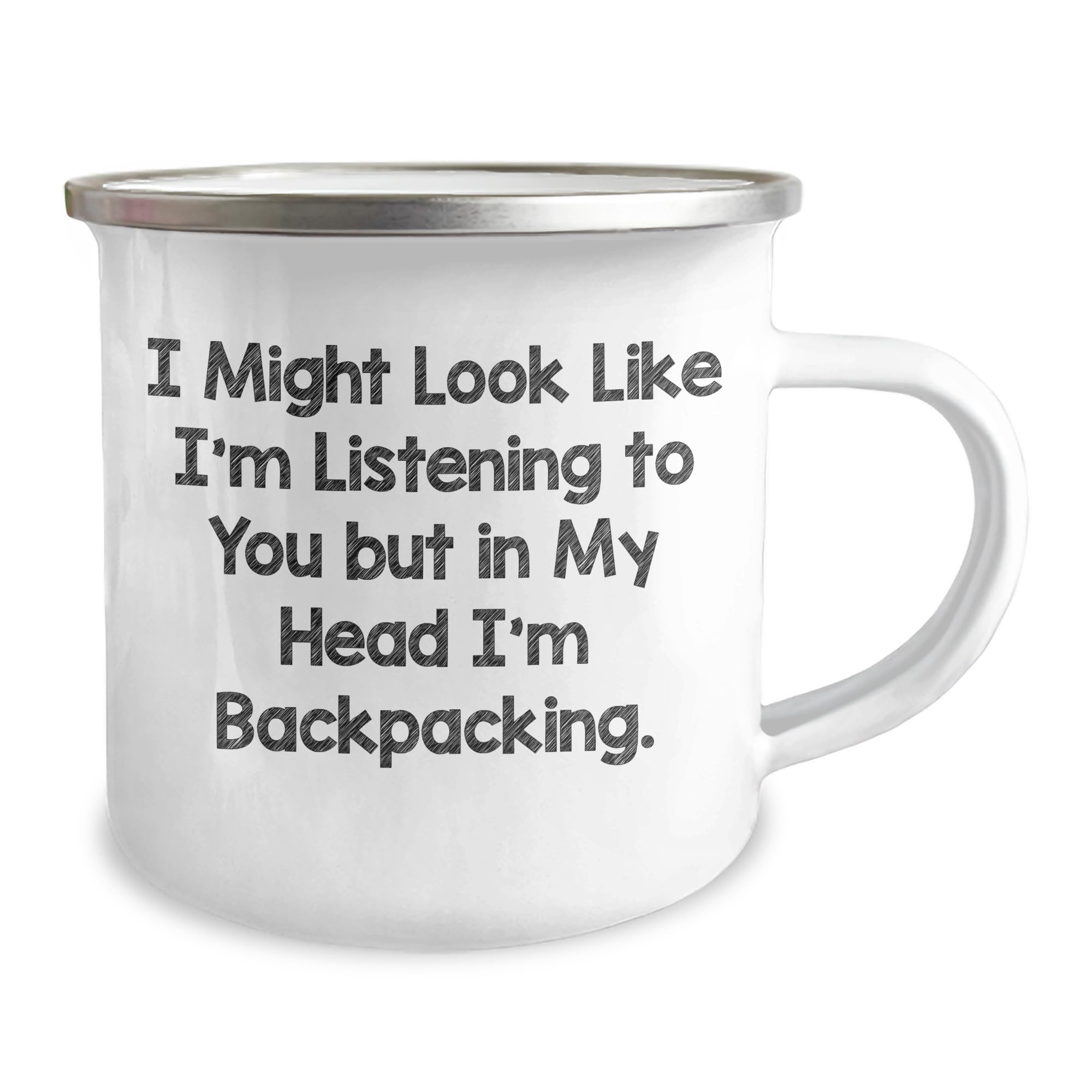 DesiDD Fun Camping Mug for Backpacking Enthusiasts, Inspirational Gifts for Men Women Friends Family on Birthday