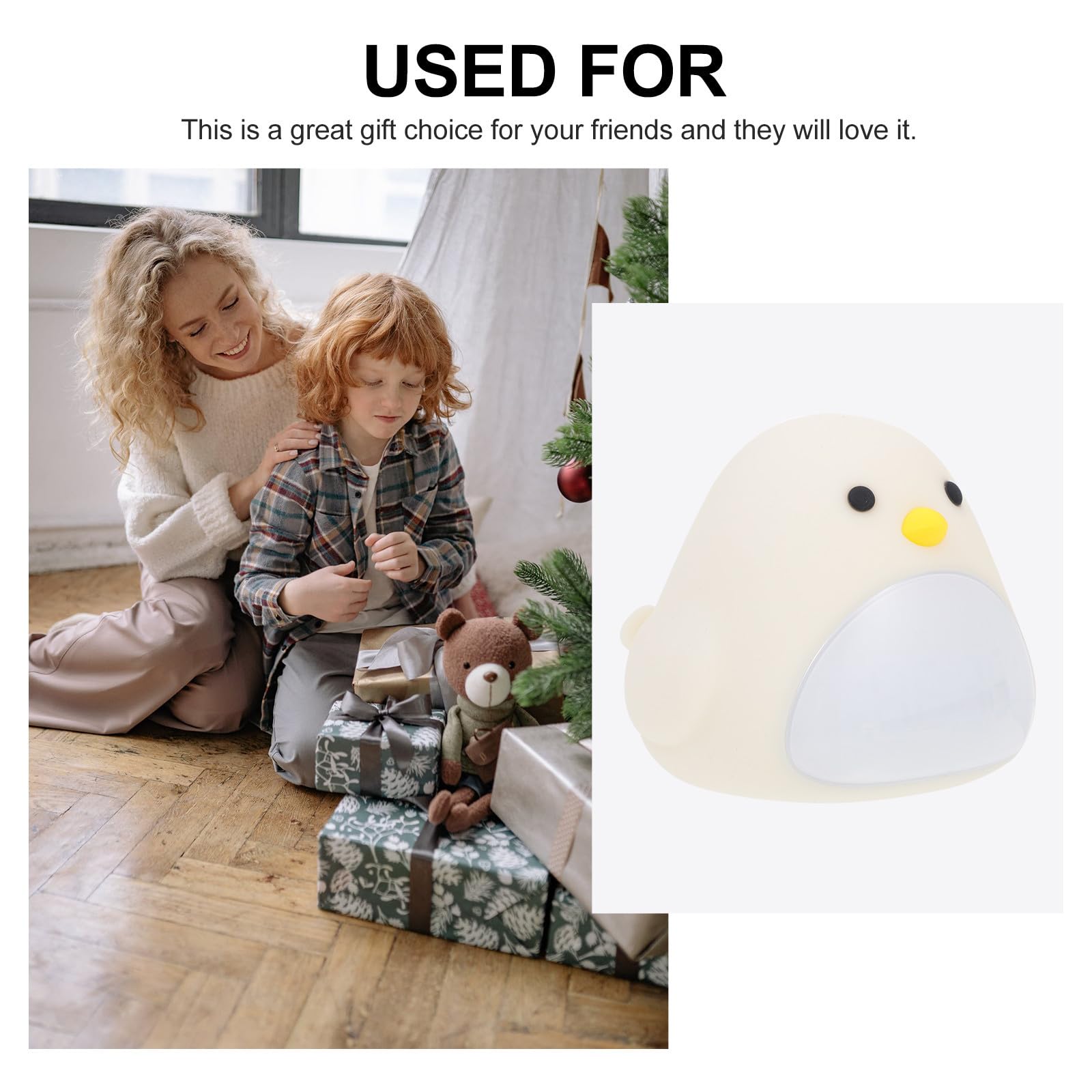 Cabilock Reloj Despertador Time Bird Inteligente Luz Nocturna Silenciosa | Temporizador Integrado, Blanco Abs PC y Silicona, 1200 Mah 3, 7 V, Dormitorio y Escritorio