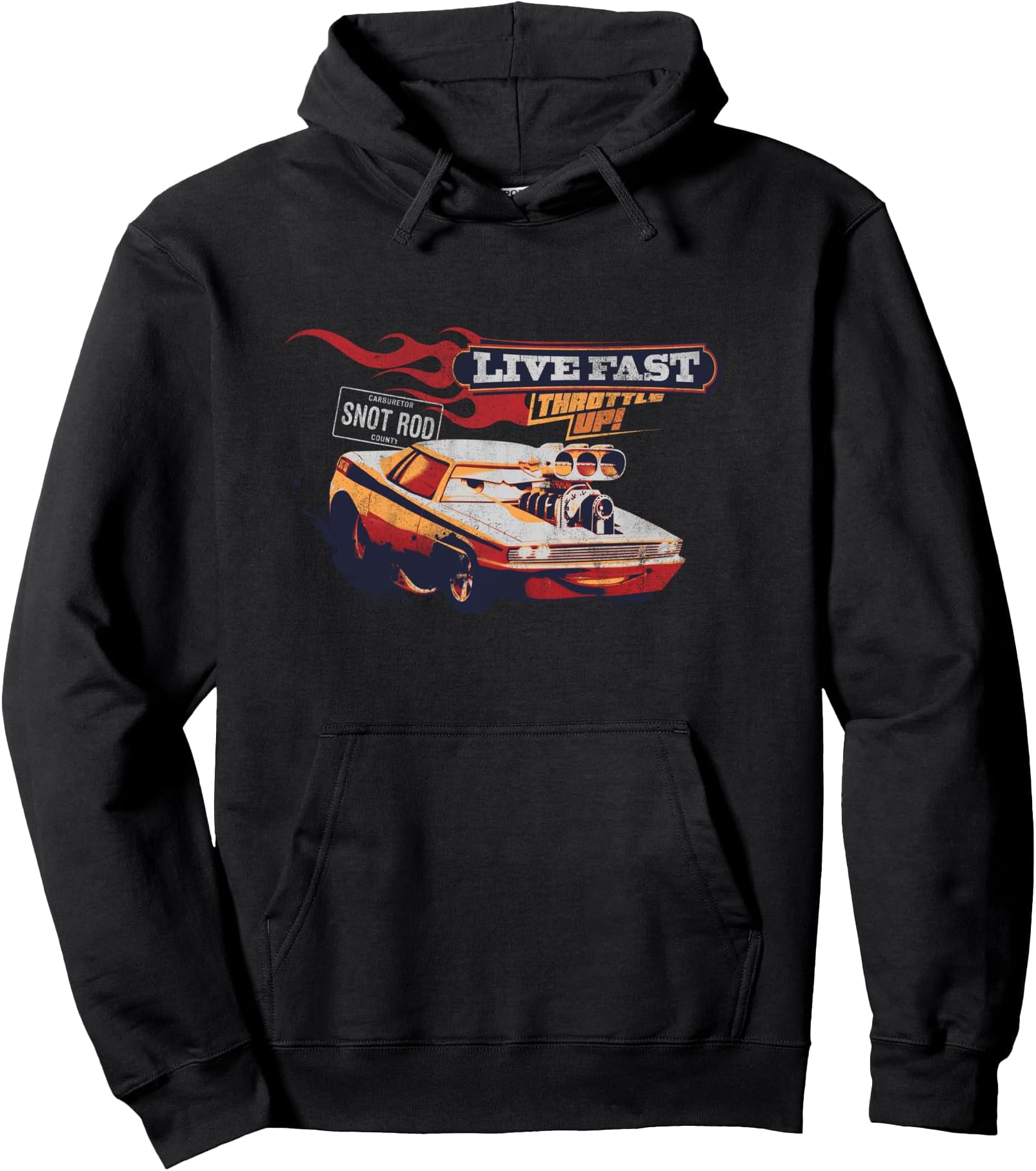 Disney and Pixar’s Cars Snot Rod Live Fast Vintage Pullover Hoodie