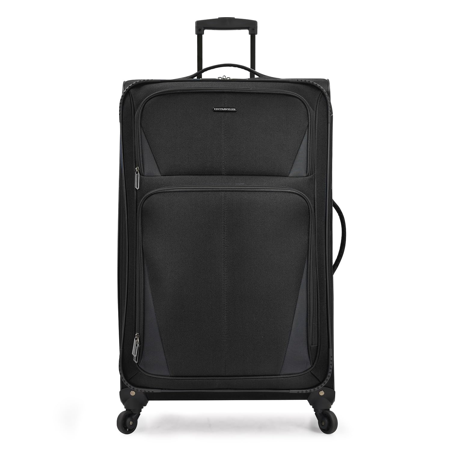 U.S. Traveler Aviron Bay Expandable Softside Luggage with Spinner Wheels 2 Piece Luggage Black