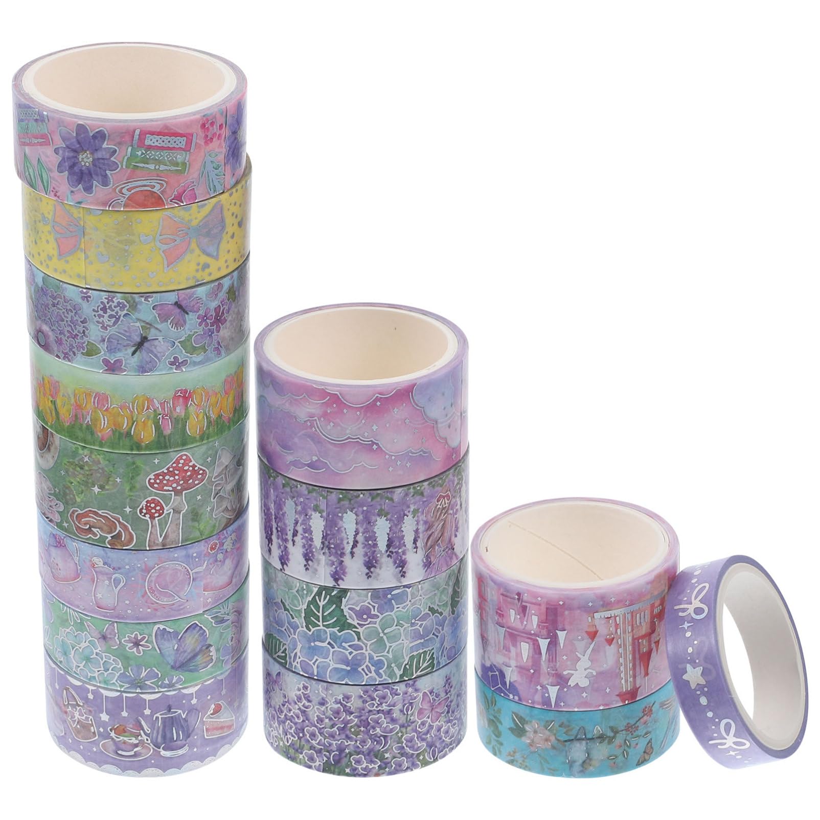 NUOBESTY 45rollen Dekorative Klebebänder Mit Blumenmuster Selbstklebende Washi-tapes Für Scrapbooking Planner -projekte Für Schule Basteln Und Kreative Gestaltung