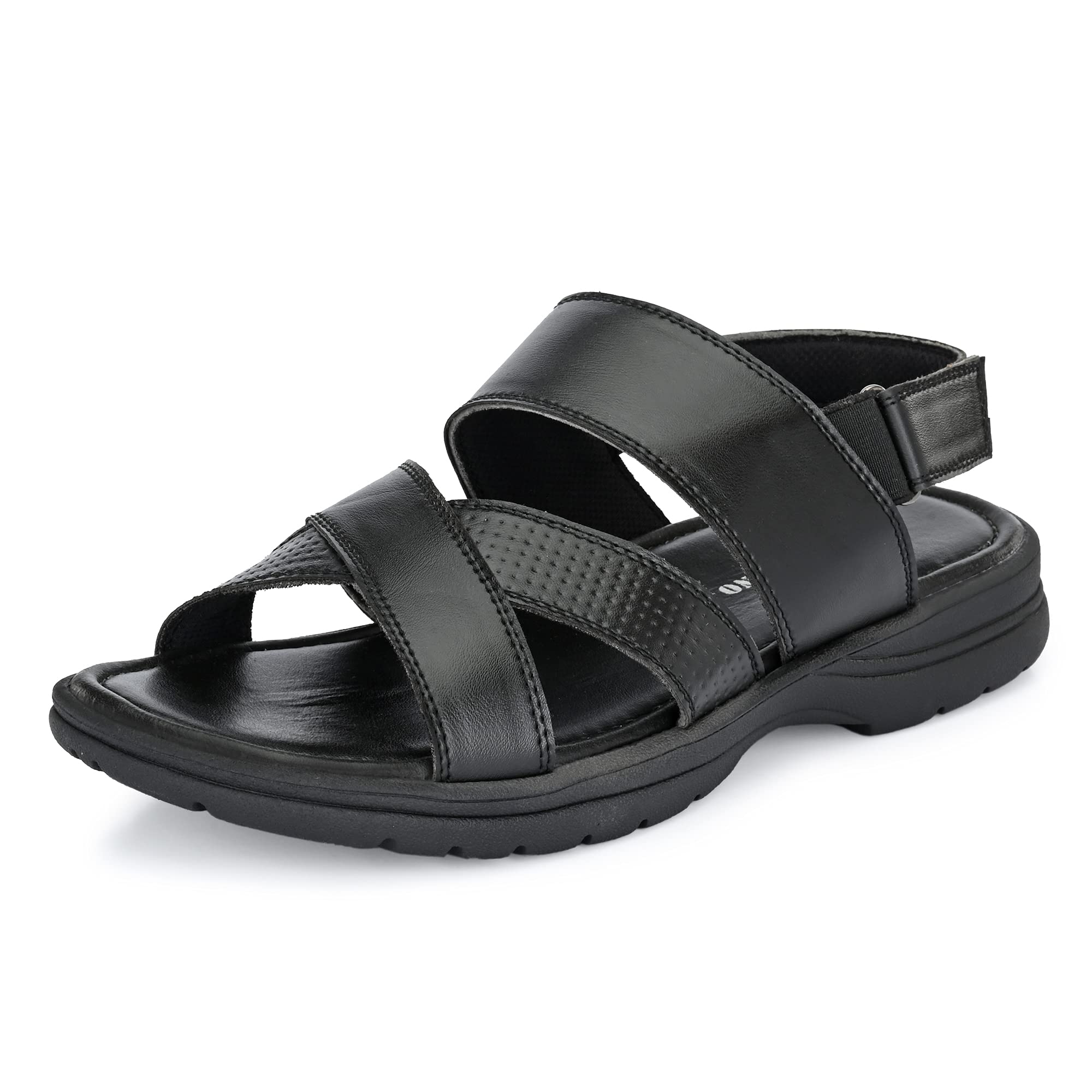 men's sandals |cushioned insole & hook & loop straps | trendy sporty design with premium upper | closed-toe sandals for travel & walking (3684)