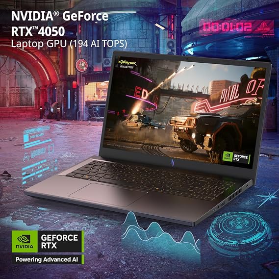 Acer Nitro V Gaming Laptop | Intel Core i5-13420H Processor | NVIDIA GeForce RTX 4050 Laptop GPU | 15.6 FHD IPS 165Hz Display | 8GB DDR5 | 512GB Gen 4 SSD | Wi-Fi 6 | Backlit KB | ANV15-52-586Z