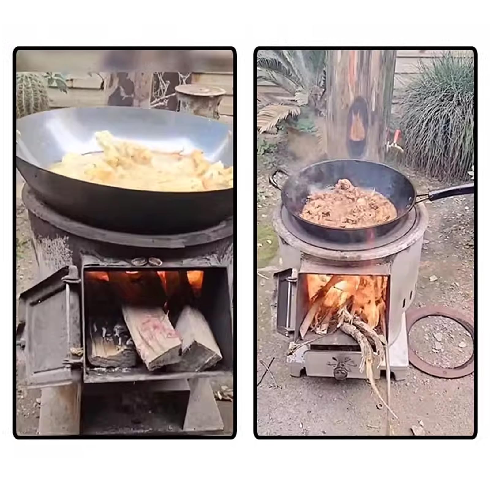 Stufa a Pellet Piccola Stufa a Legna in ghisa Alta efficienza Risparmio di Carburante Lunga Durata di combustione Adatto for Cucinare e Riscaldare all'aperto