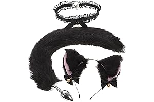 Abaodam Fox Animal Ears Tail Plug Choker Kit
