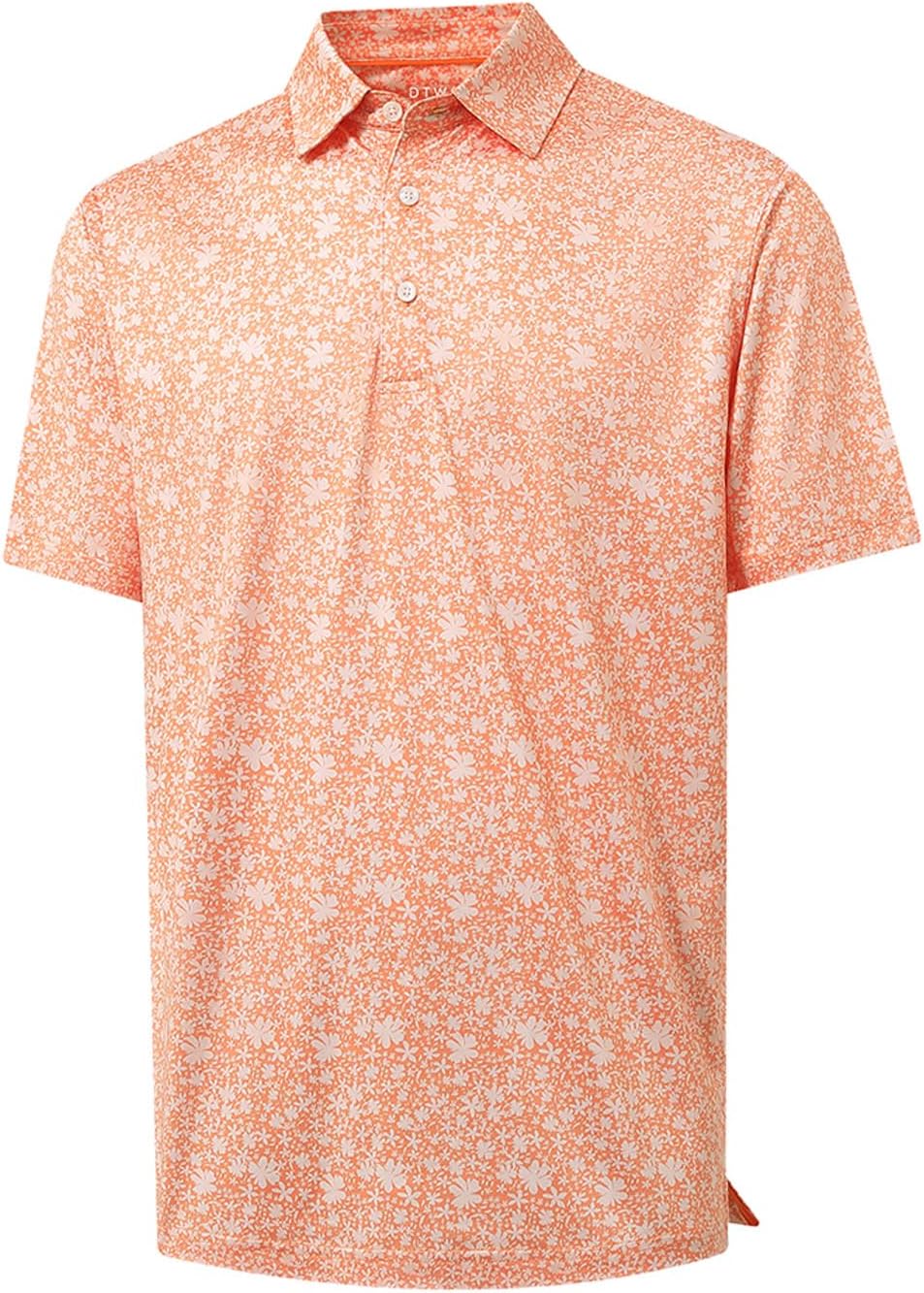 Men' s Golf Shirts Short Sleeve Print Performance Moisture Wicking Dry Fit Golf Polo Shirts for Men