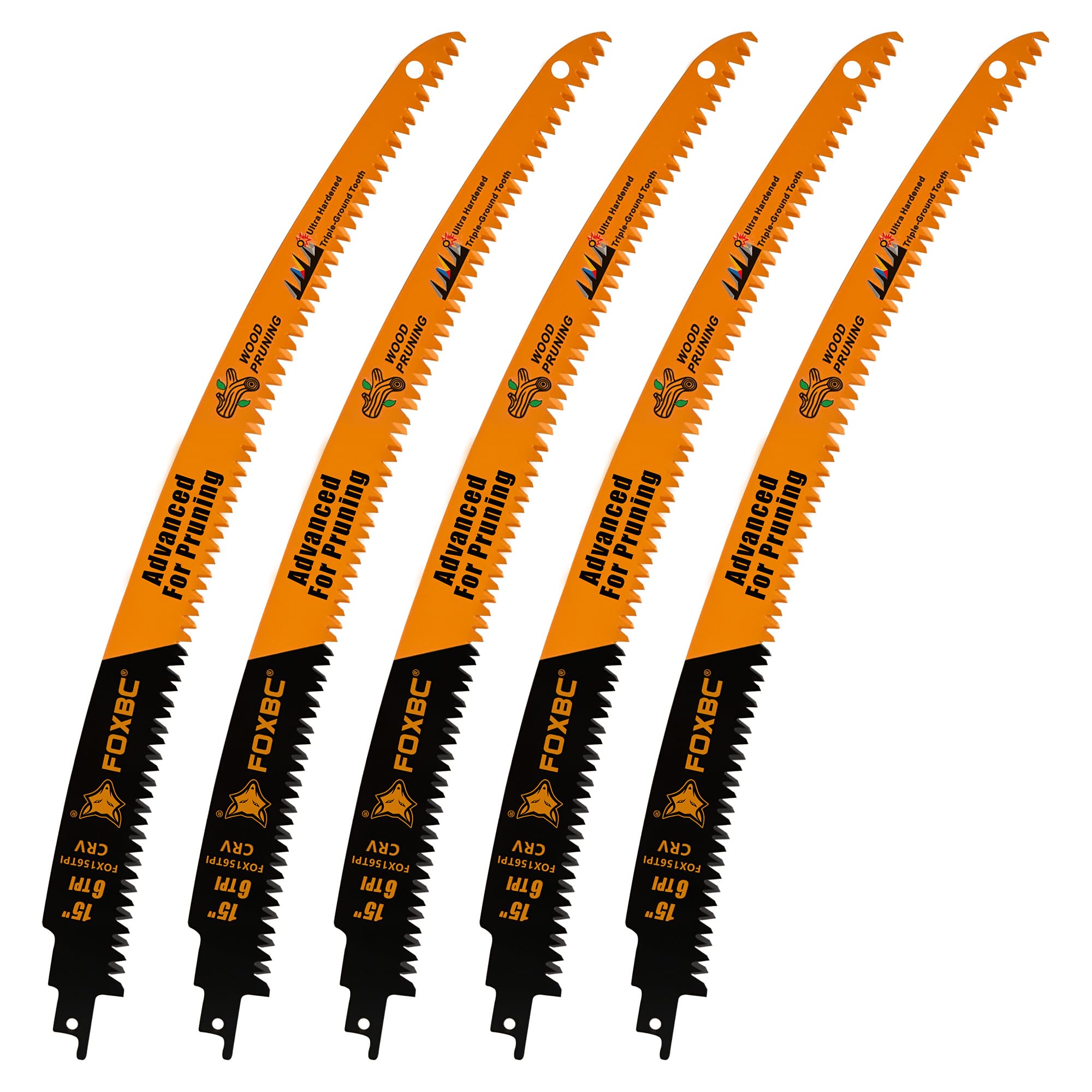 FOXBC 15" Japanese Pruning Saw Blades - 5 Pack -5