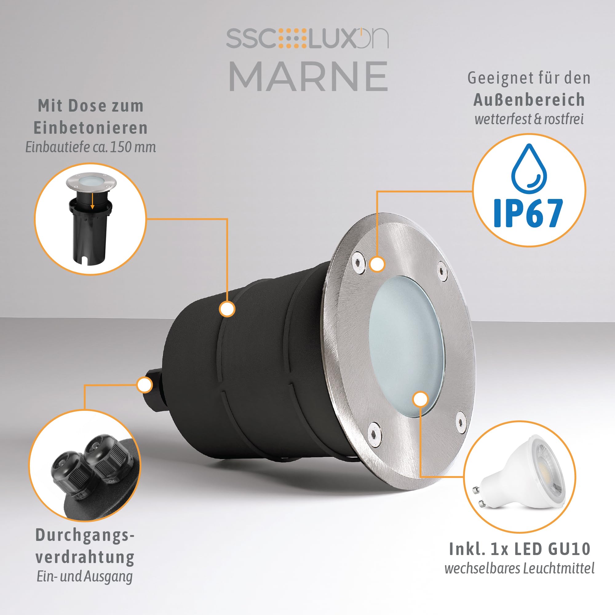 SKU 6632 - Portafaretto LED da Incasso Rotondo GU10 Colore Bianco | LED Italia SKU 6632 - Portafaretto LED da Incasso Rotondo GU10 Colore Bianco | LED Italia