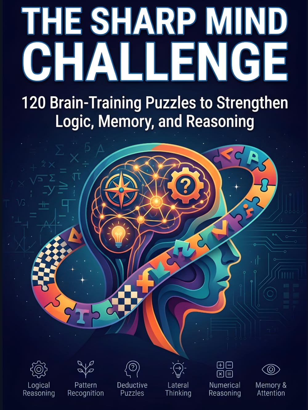 The Sharp Mind Challenge: 120 Brain-Training Puzzles to Strengthen Logic, Memory, and Reasoning