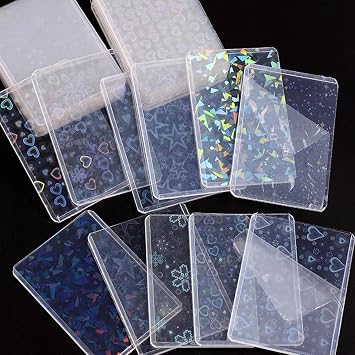 30 Pack Hard Plastic Kpop Photo Card Sleeves Top Loader Idol Photo Card Protectors 97x77mm Laser Holographic Trading Card Sleeves Ideal for Baseball and Korean Idol Photo Cards