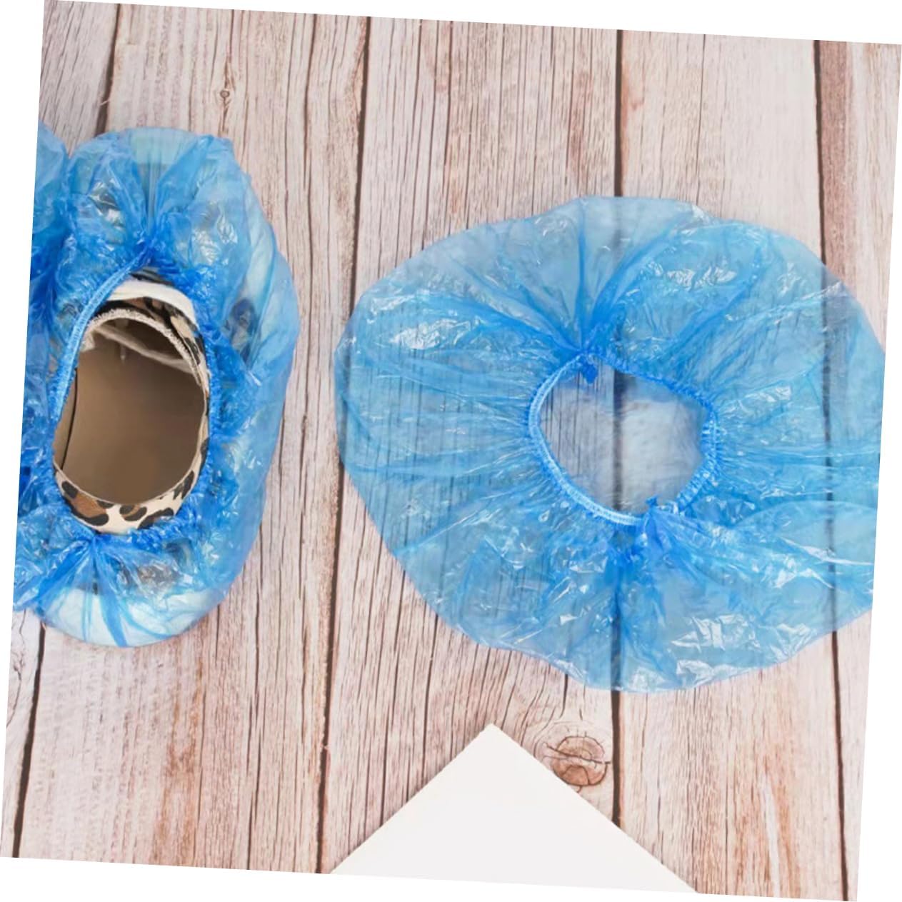 200pcs Disposable Non-slip Shoe Covers Dustproof Booties for Indoor Use Durable Pe Material Easy to Wear and Dispose Essential Accessory for Home and Work